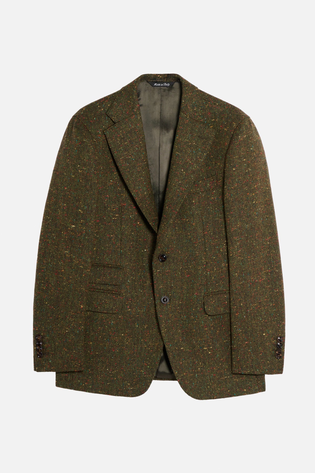 Abito con Gilet in Donegal Tweed – Verde