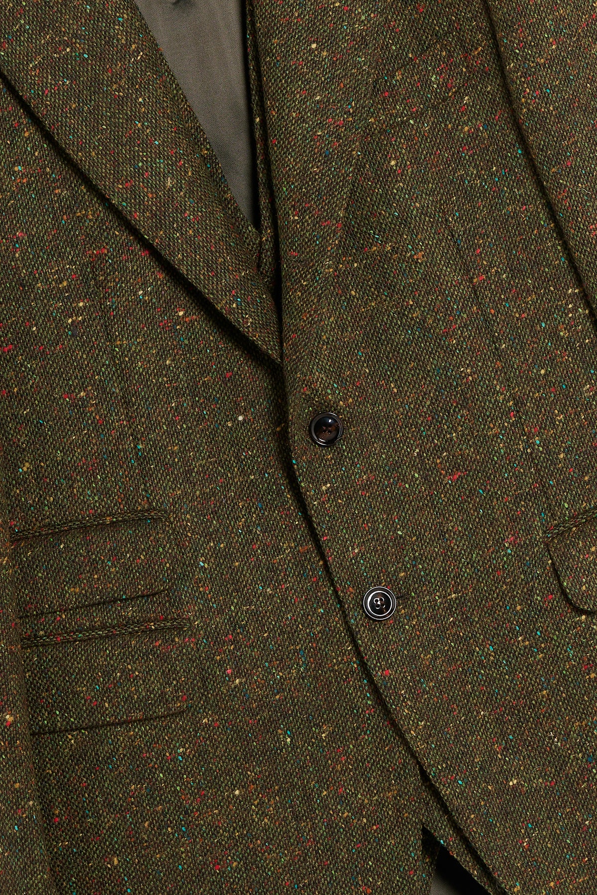 Abito con Gilet in Donegal Tweed – Verde