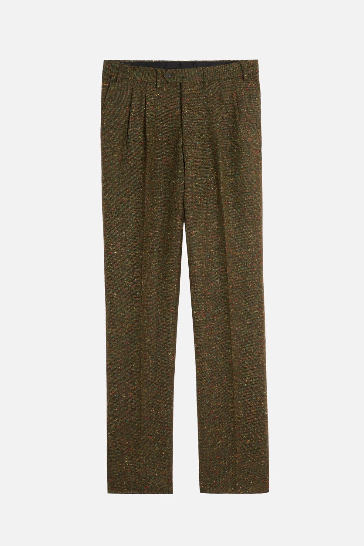 Abito con Gilet in Donegal Tweed – Verde