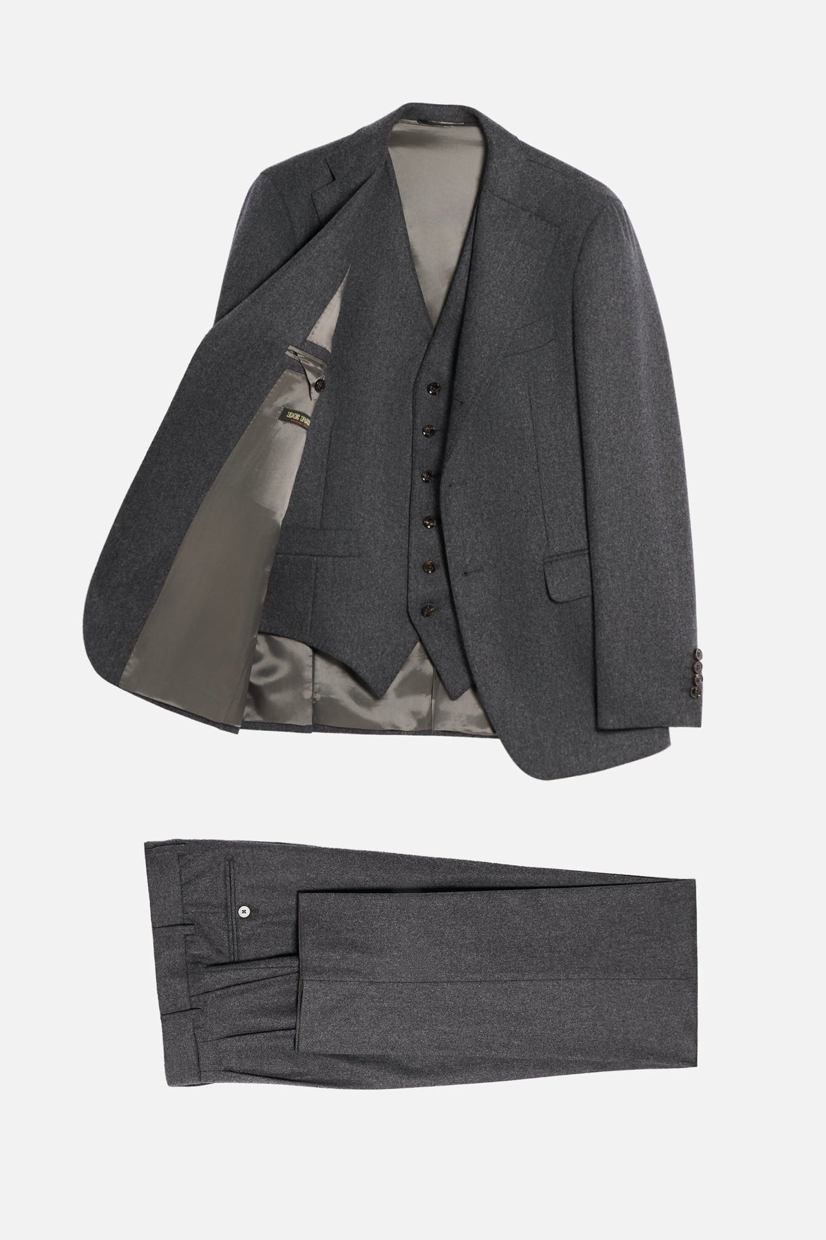 Abito con Gilet in Scottish Tweed – Grigio