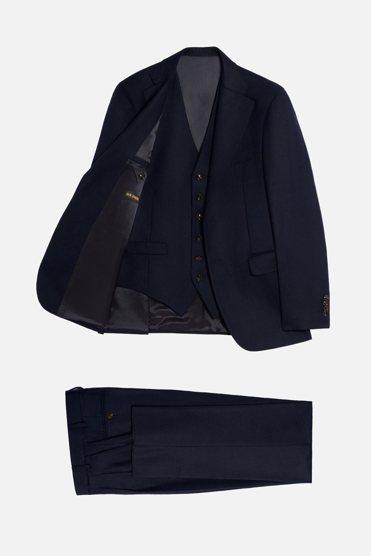 Abito con Gilet in Saglia di Lana – Blu Navy