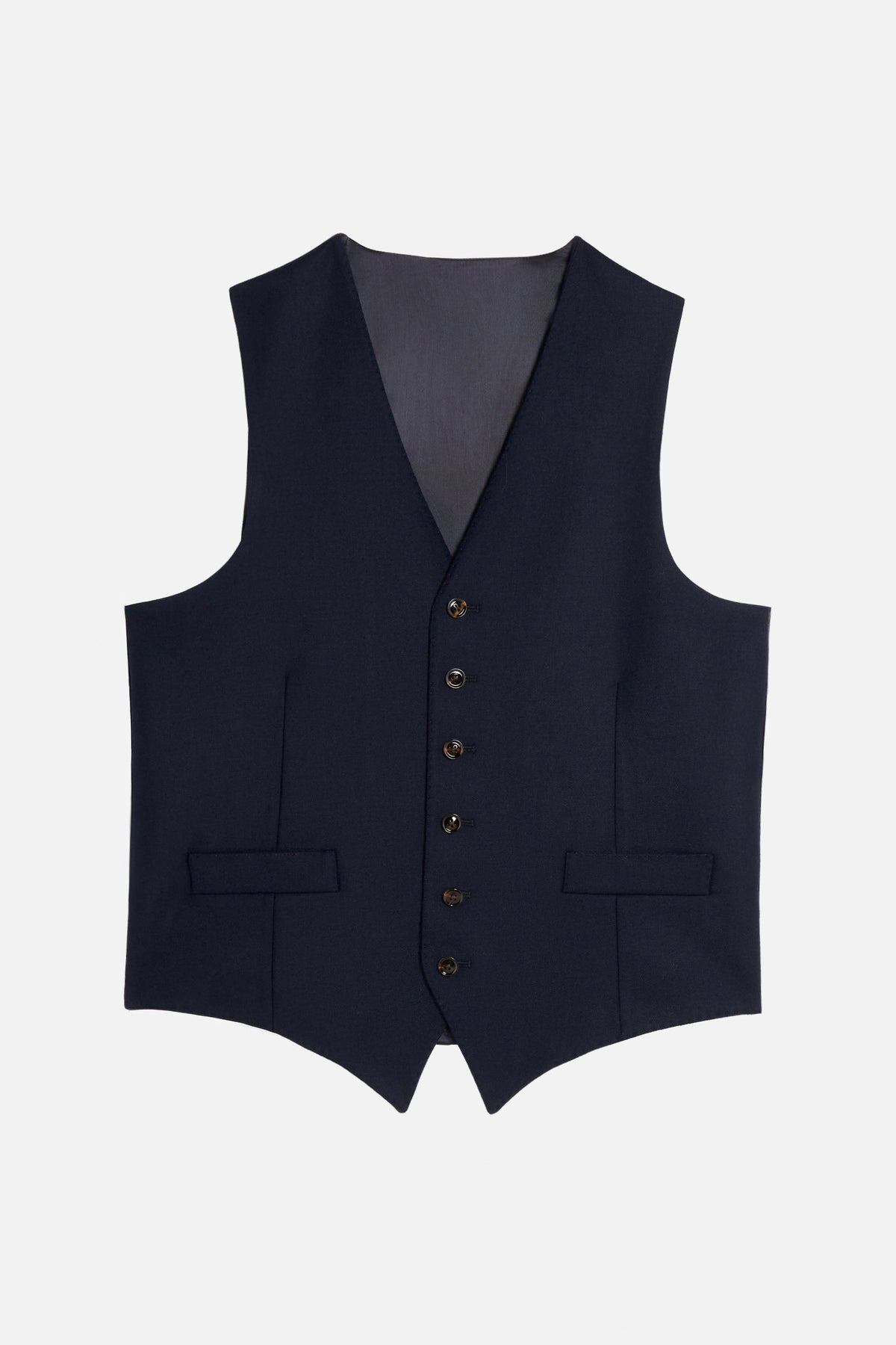 Abito con Gilet in Saglia di Lana – Blu Navy