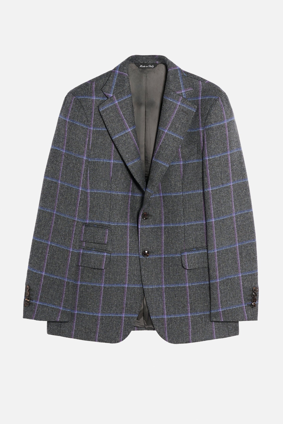 Abito con Gilet in Scottish Tweed – Grigio a grandi scacchi