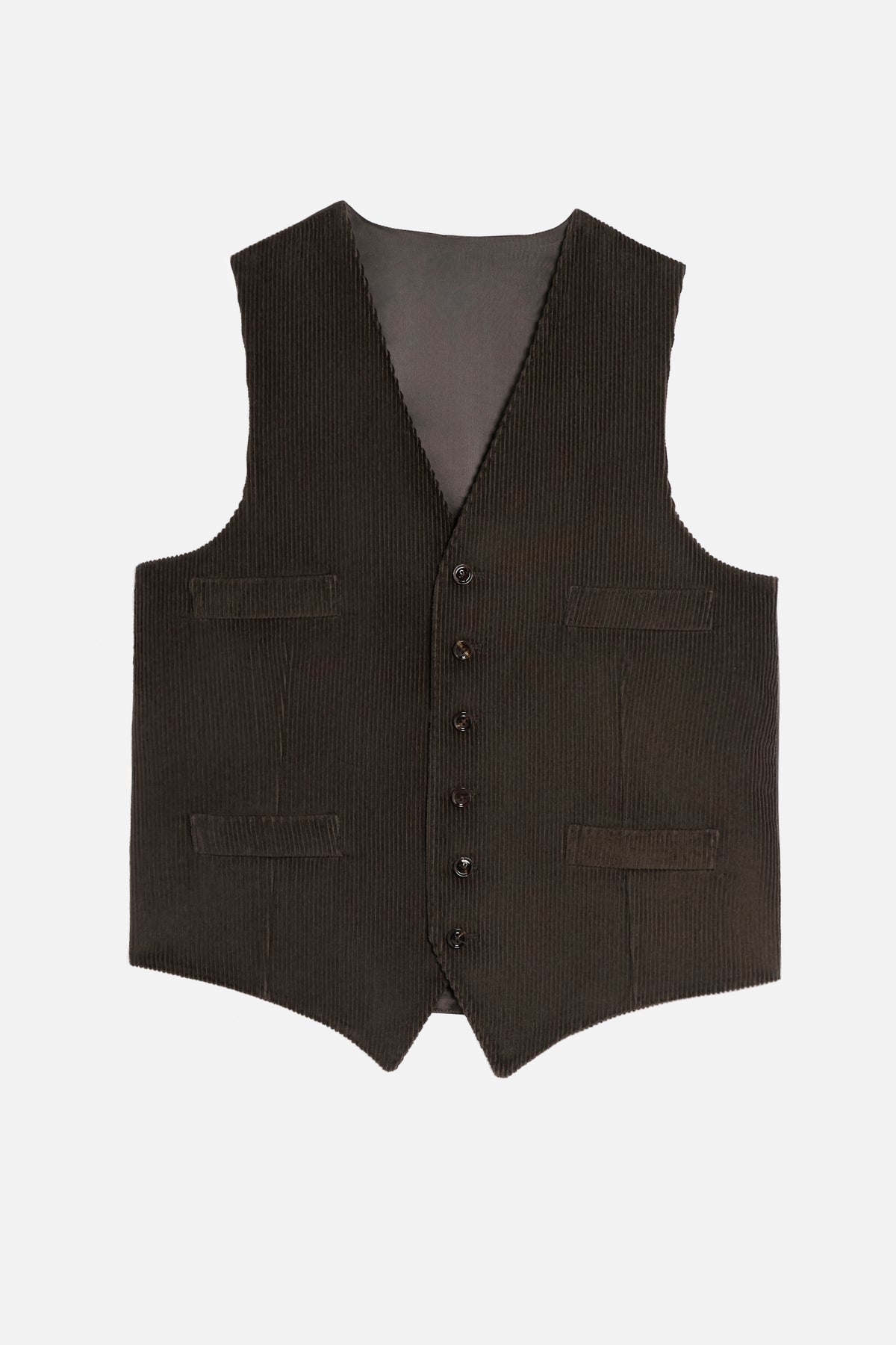 Abito con Gilet in Velluto – Marrone