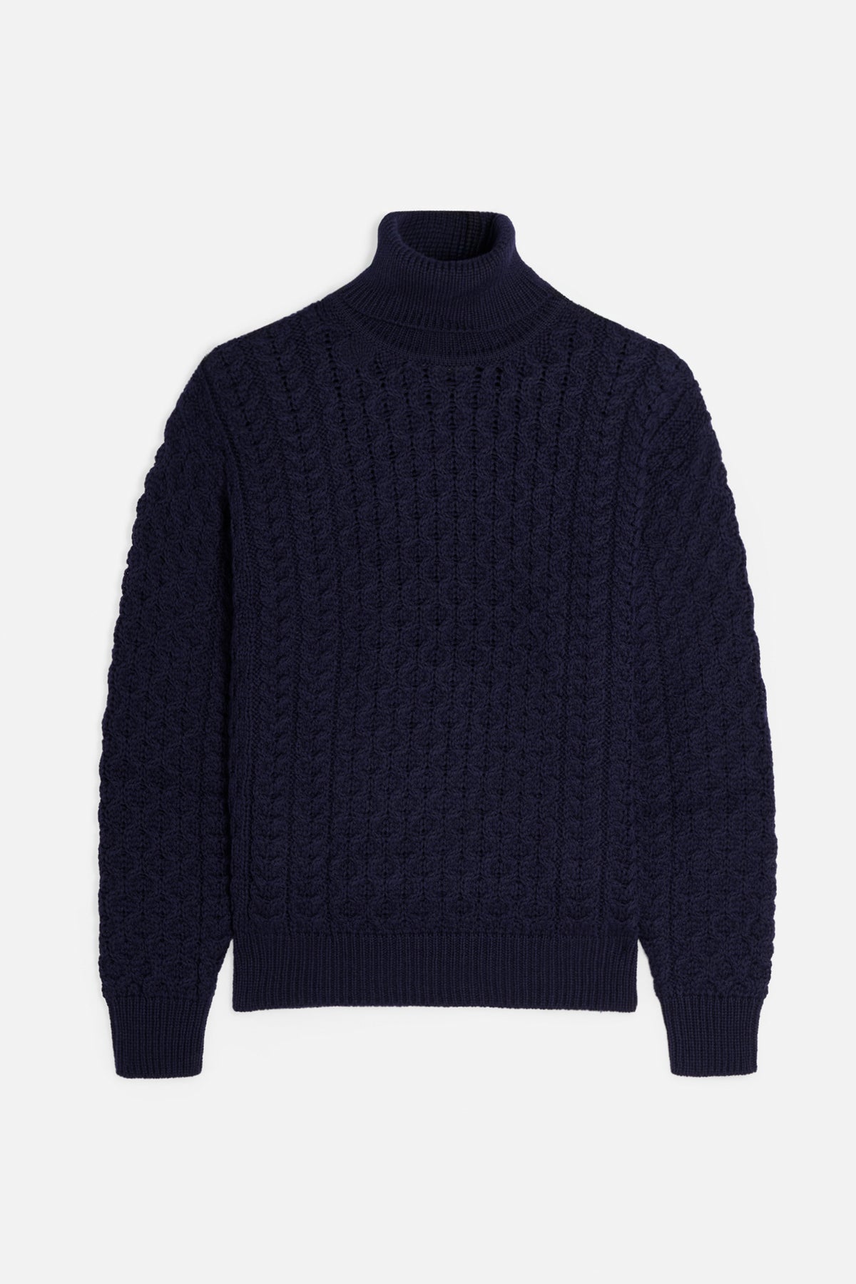 Aran Collo Alto - Blu Navy