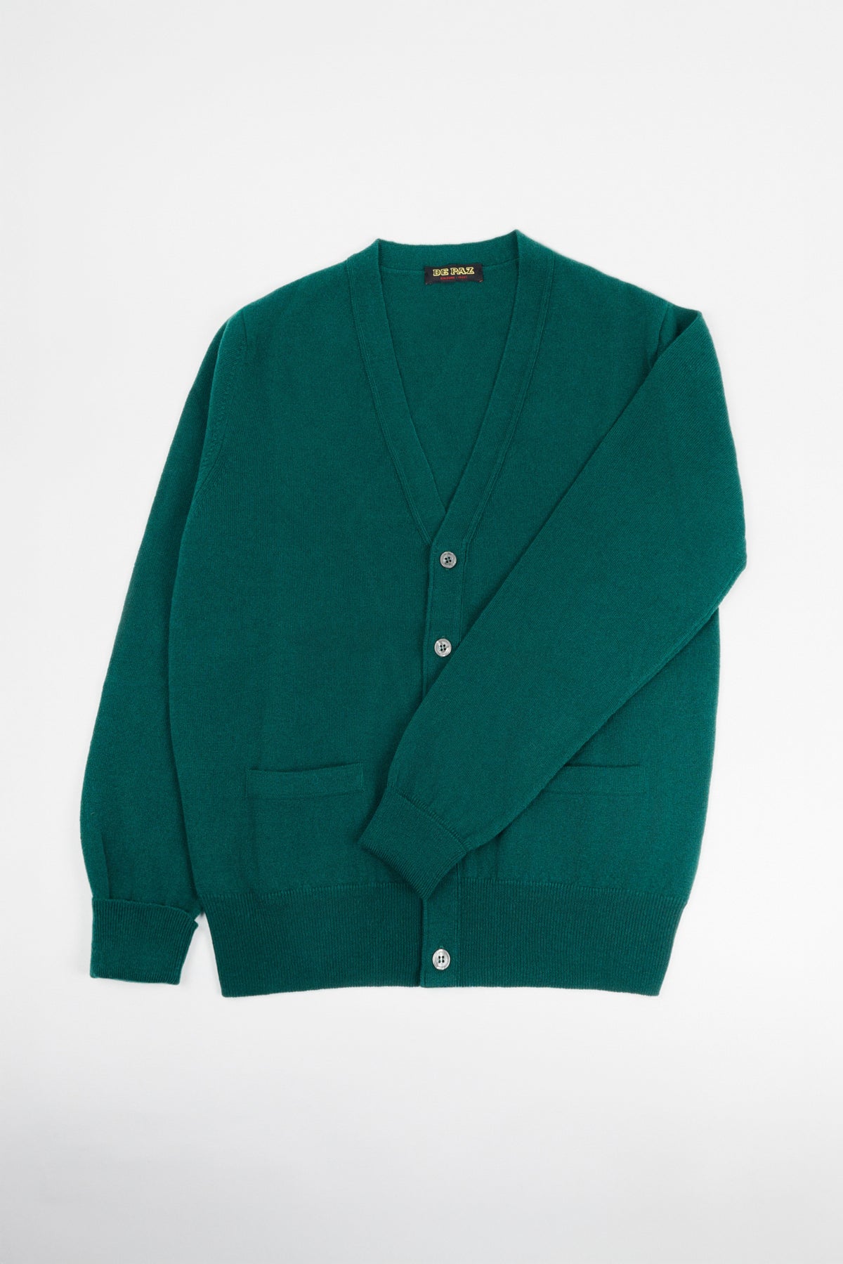 Cardigan in Merino Cashmere - Verde
