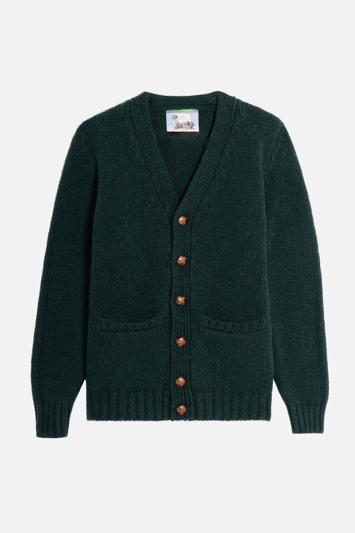 Cardigan 3 Ply Shetland - Verdone