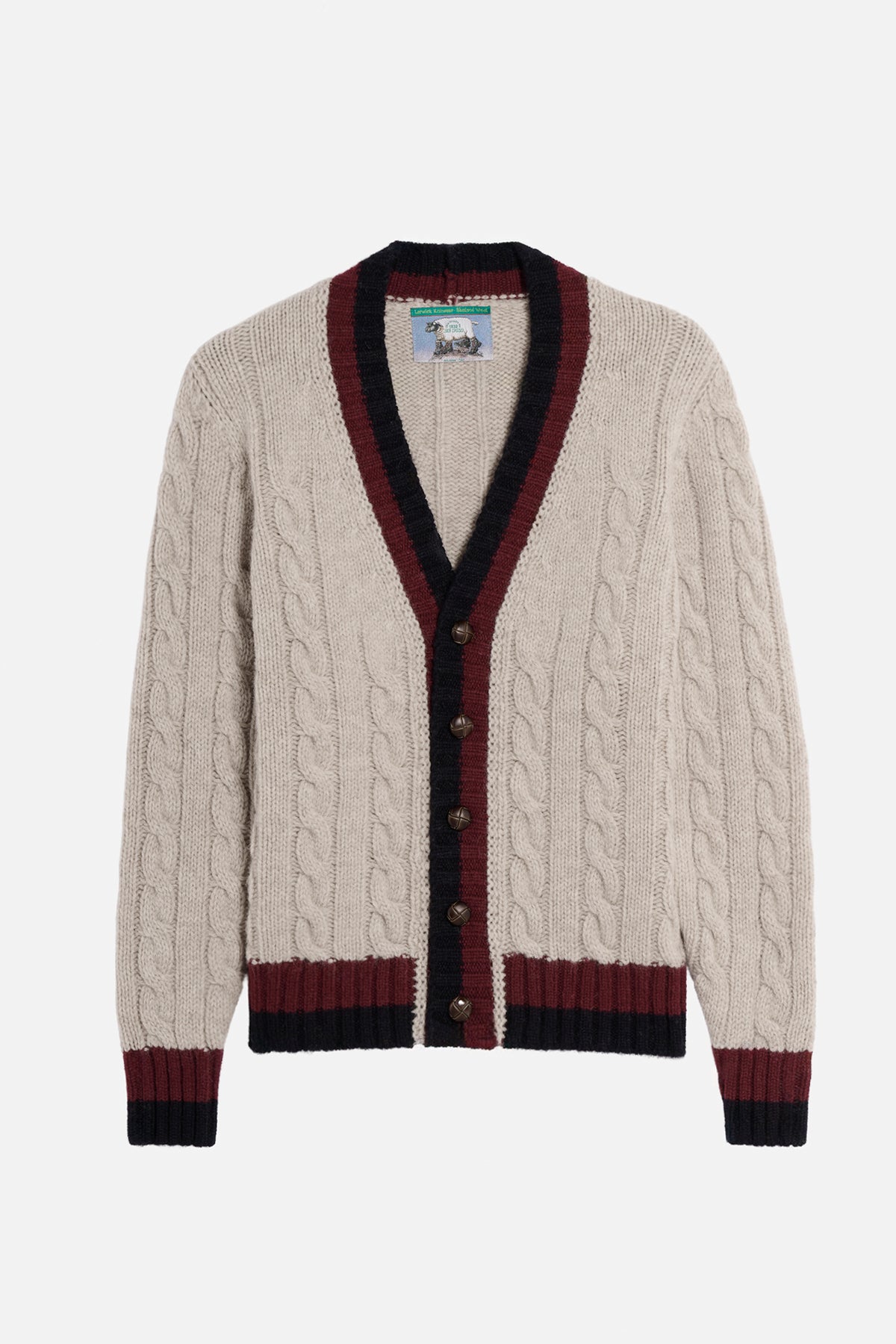Cardigan 3 Ply Cricket Shetland