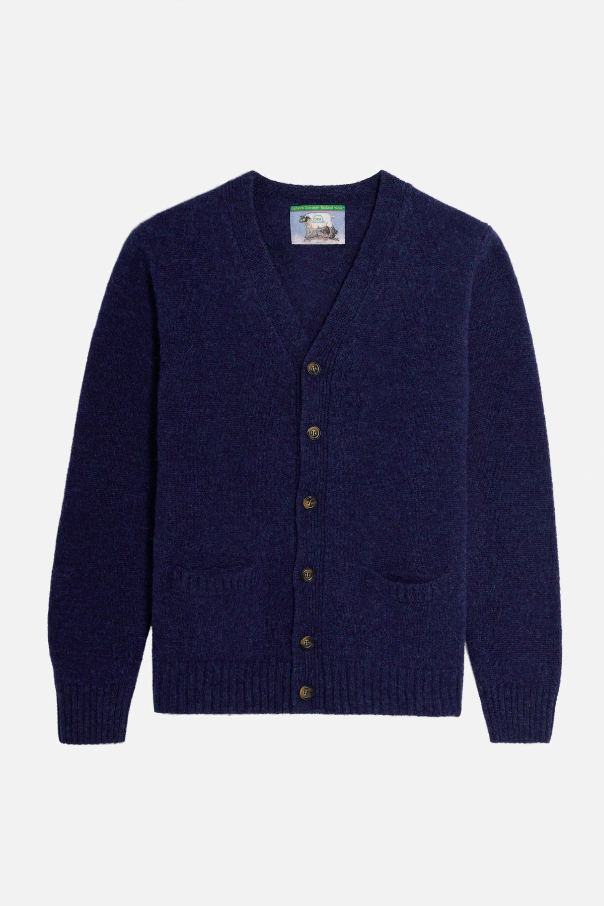 Cardigan Shetland - Blu Royal