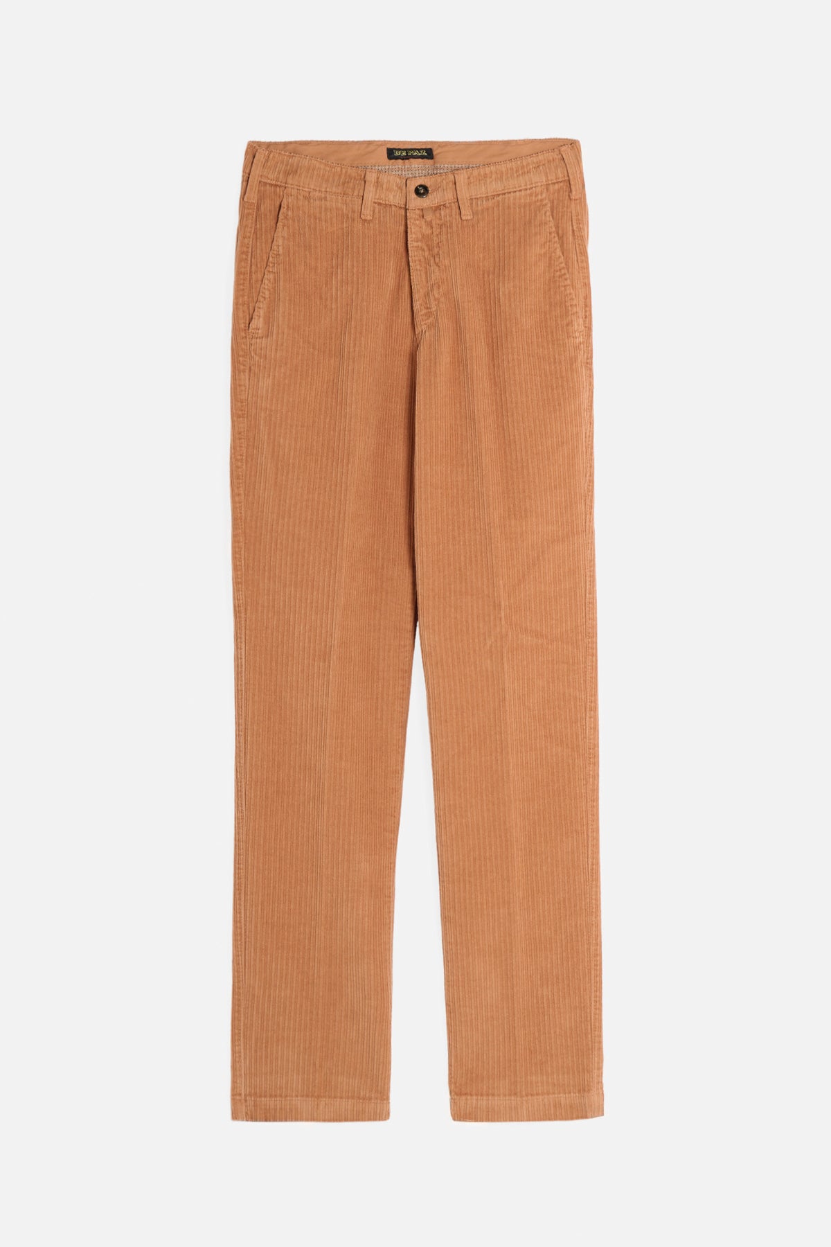 Pantalone Chinos De Paz in velluto arancione con gamba dritta