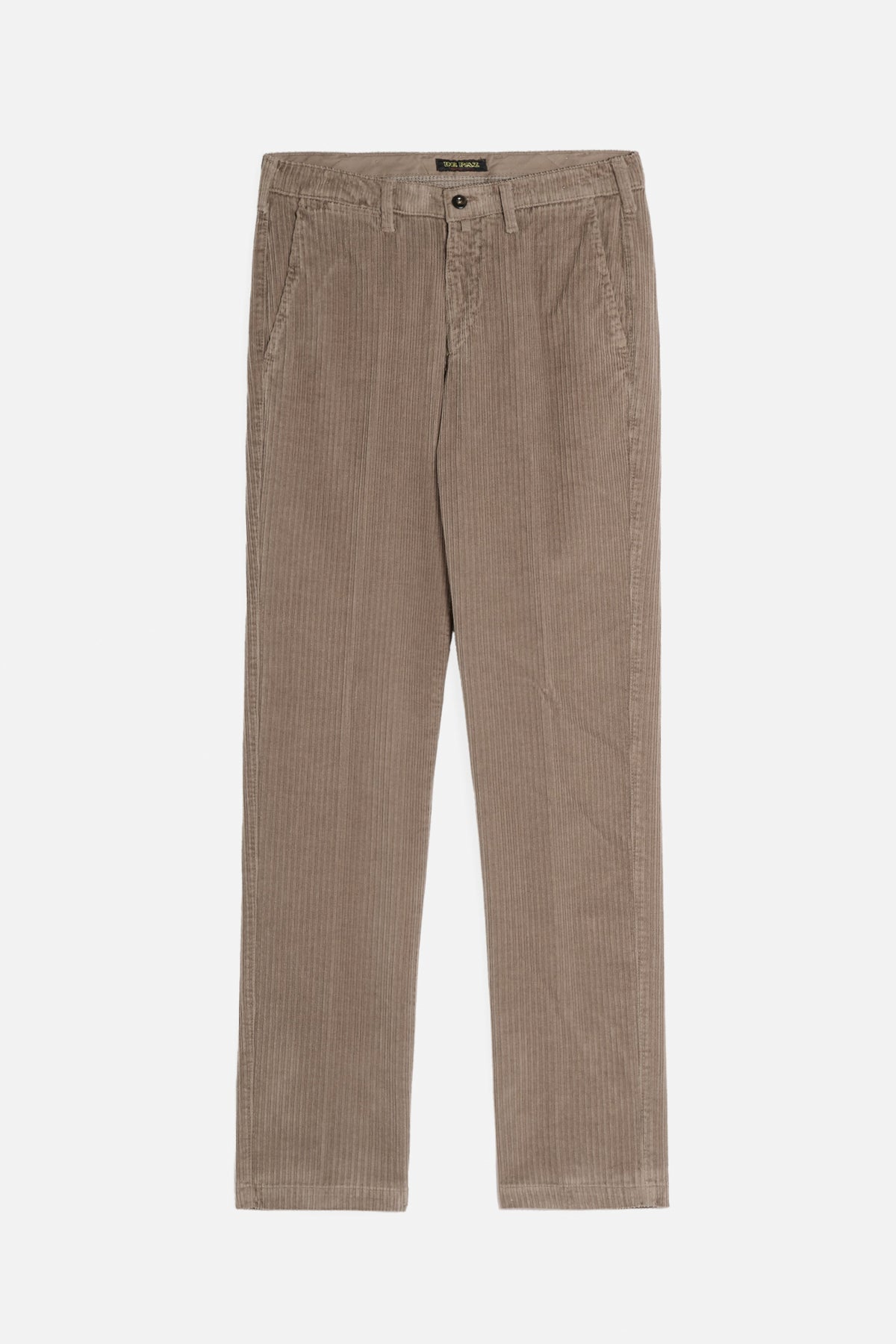 Pantalone Chinos De Paz in velluto beige con vestibilità regolare