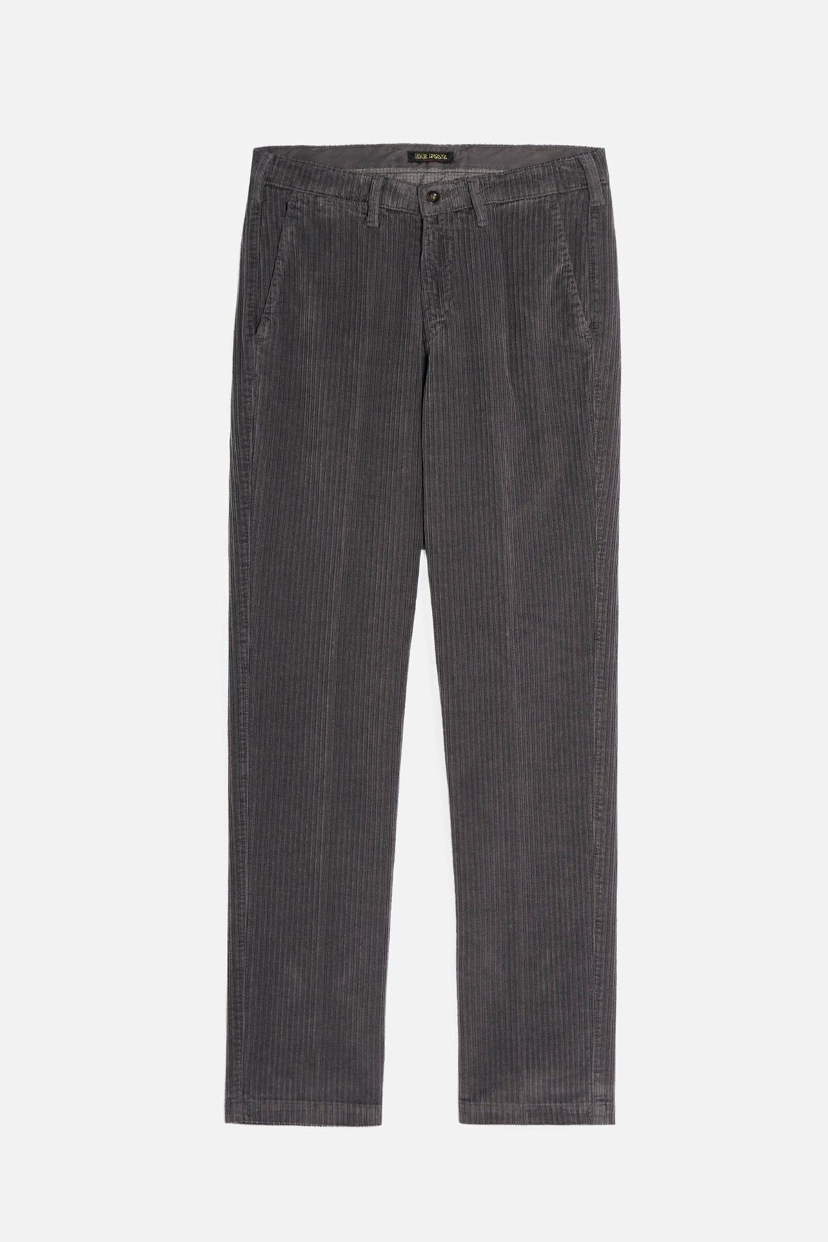 Pantalone Chinos De Paz in velluto grigio con vestibilità regolare