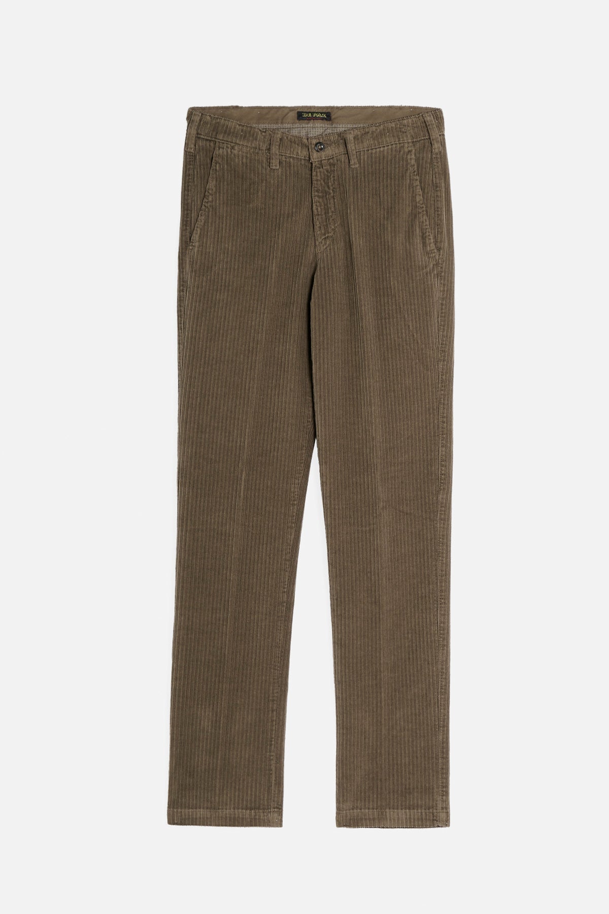 Pantalone Chinos De Paz in velluto verde salvia con vestibilità regolare e gamba dritta