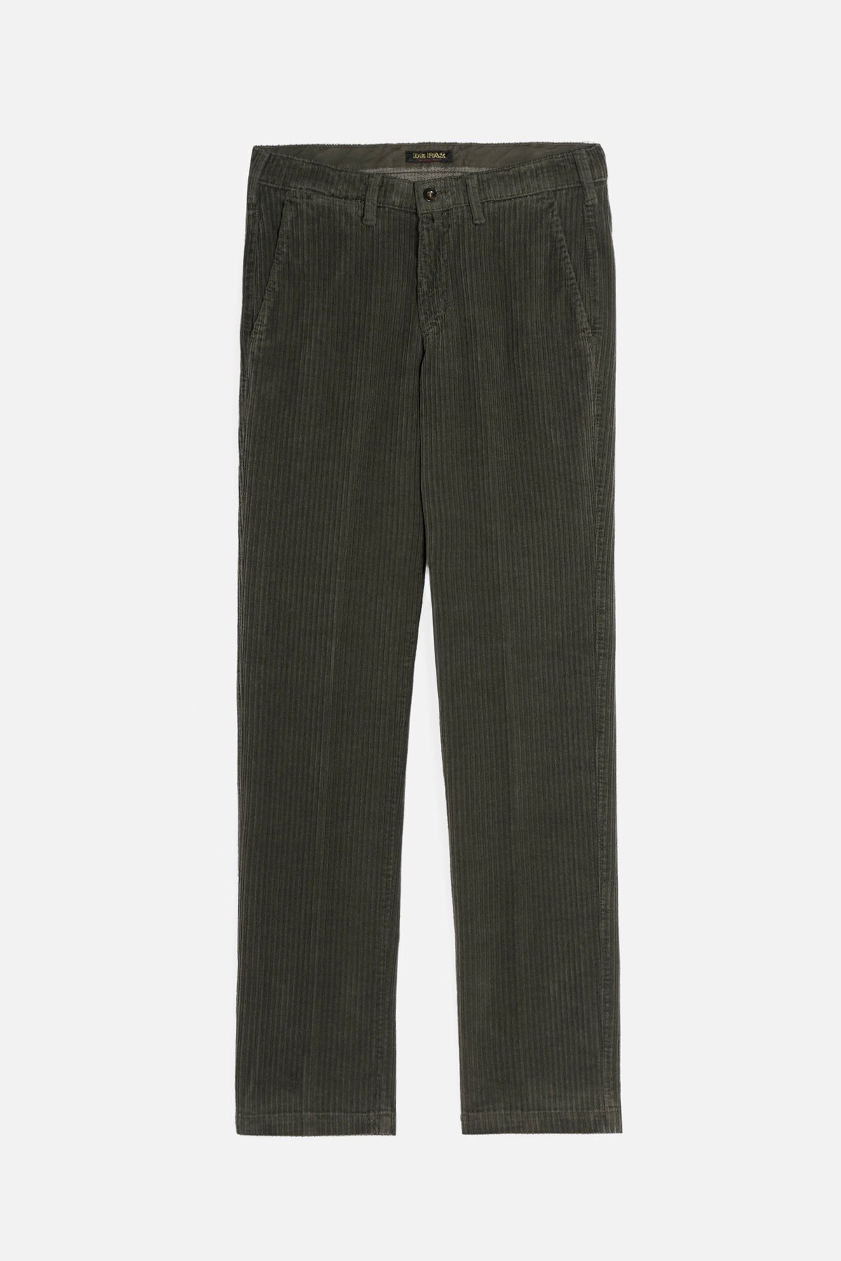 Pantalone Chinos De Paz in velluto verde bottiglia con gamba dritta