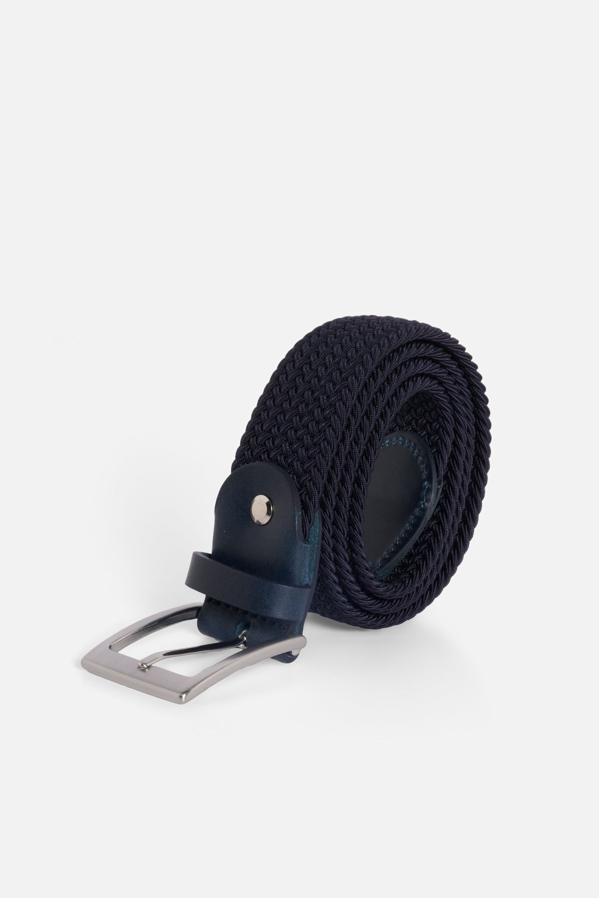 Cintura elastica intrecciata blu navy