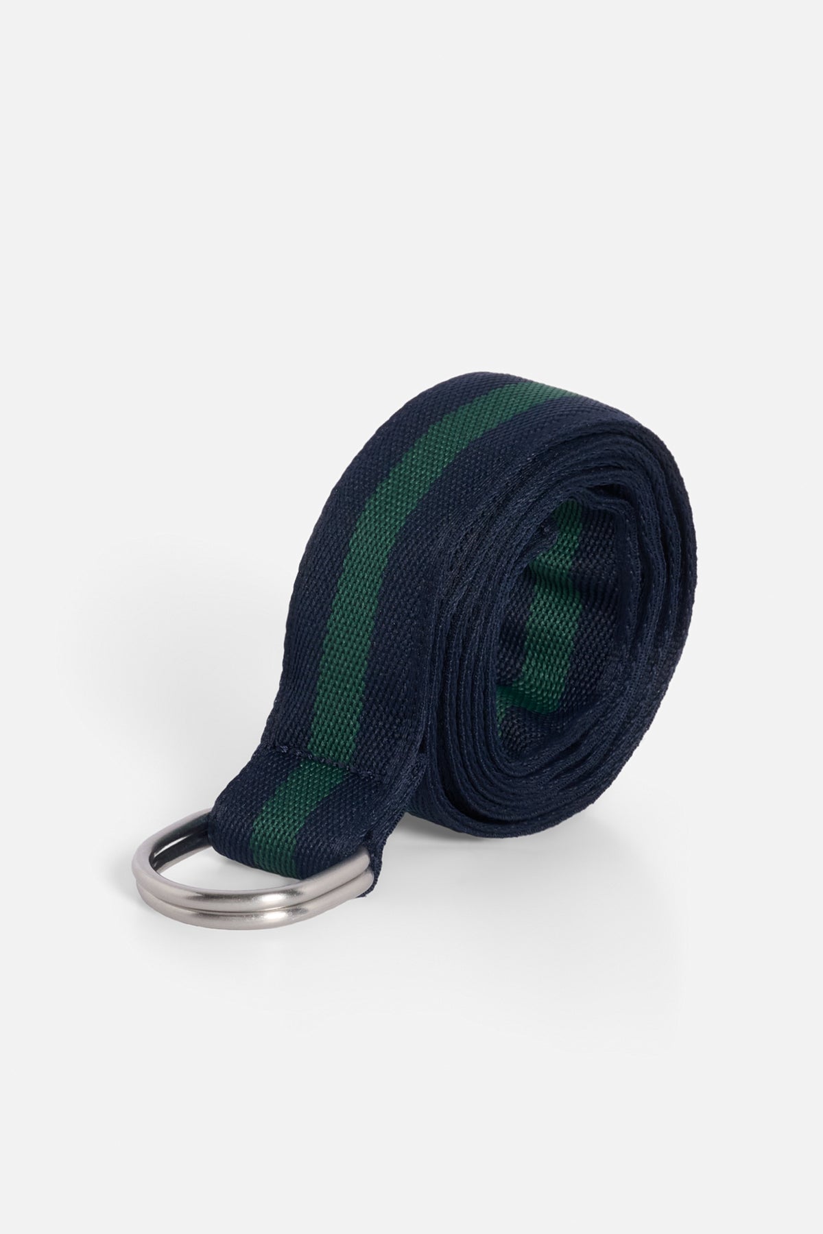 Cintura in Gros Grain blu navy con riga verde bottiglia