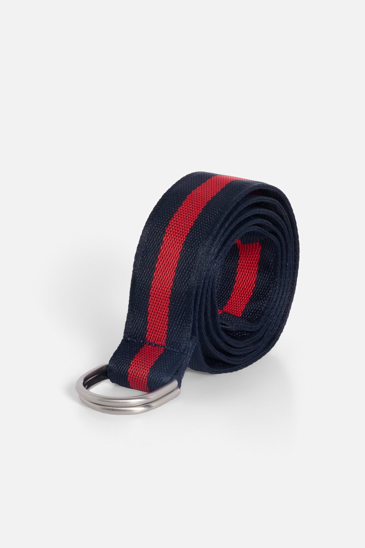 Cintura in Gros Grain blu navy con riga rossa