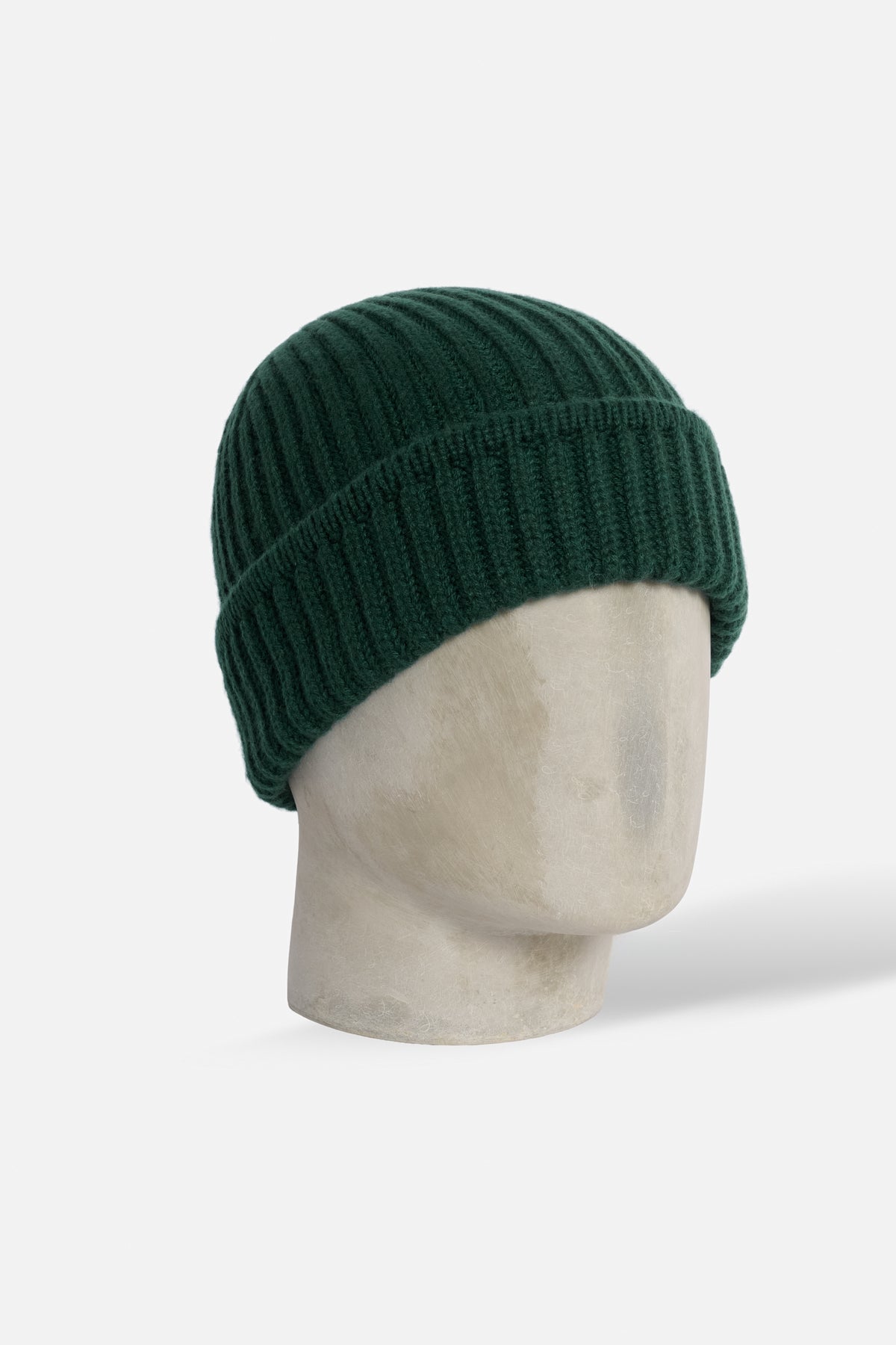 Cuffia Costa Larga Cashmere - Verde Bottiglia