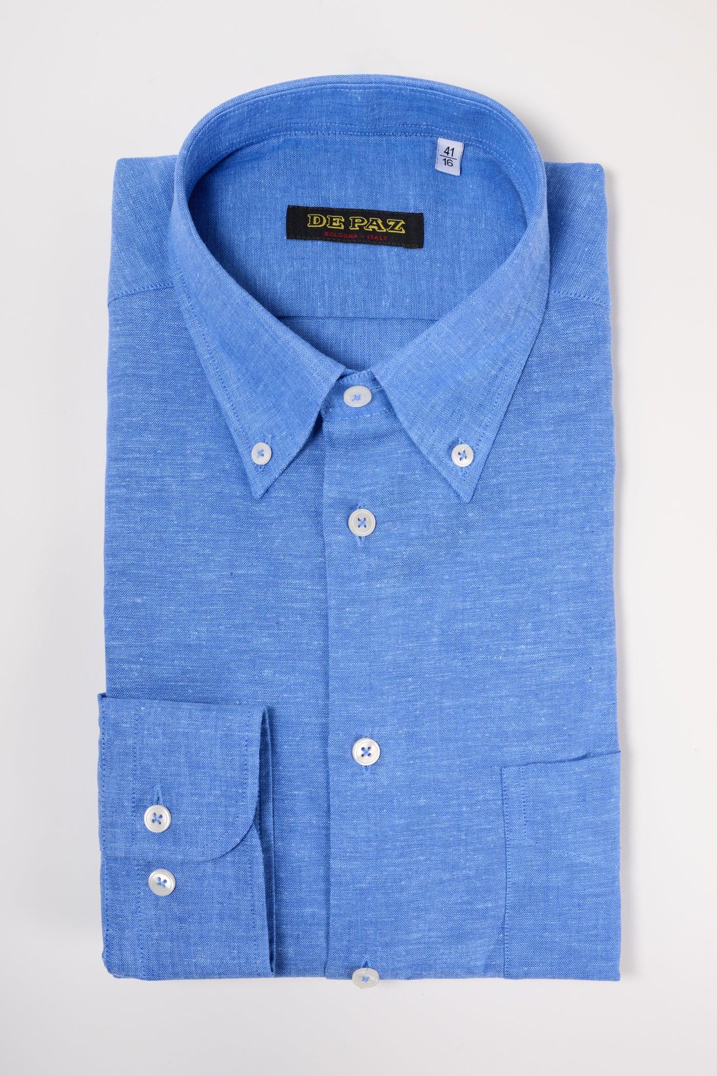 Button down lino/cotone - DE PAZ