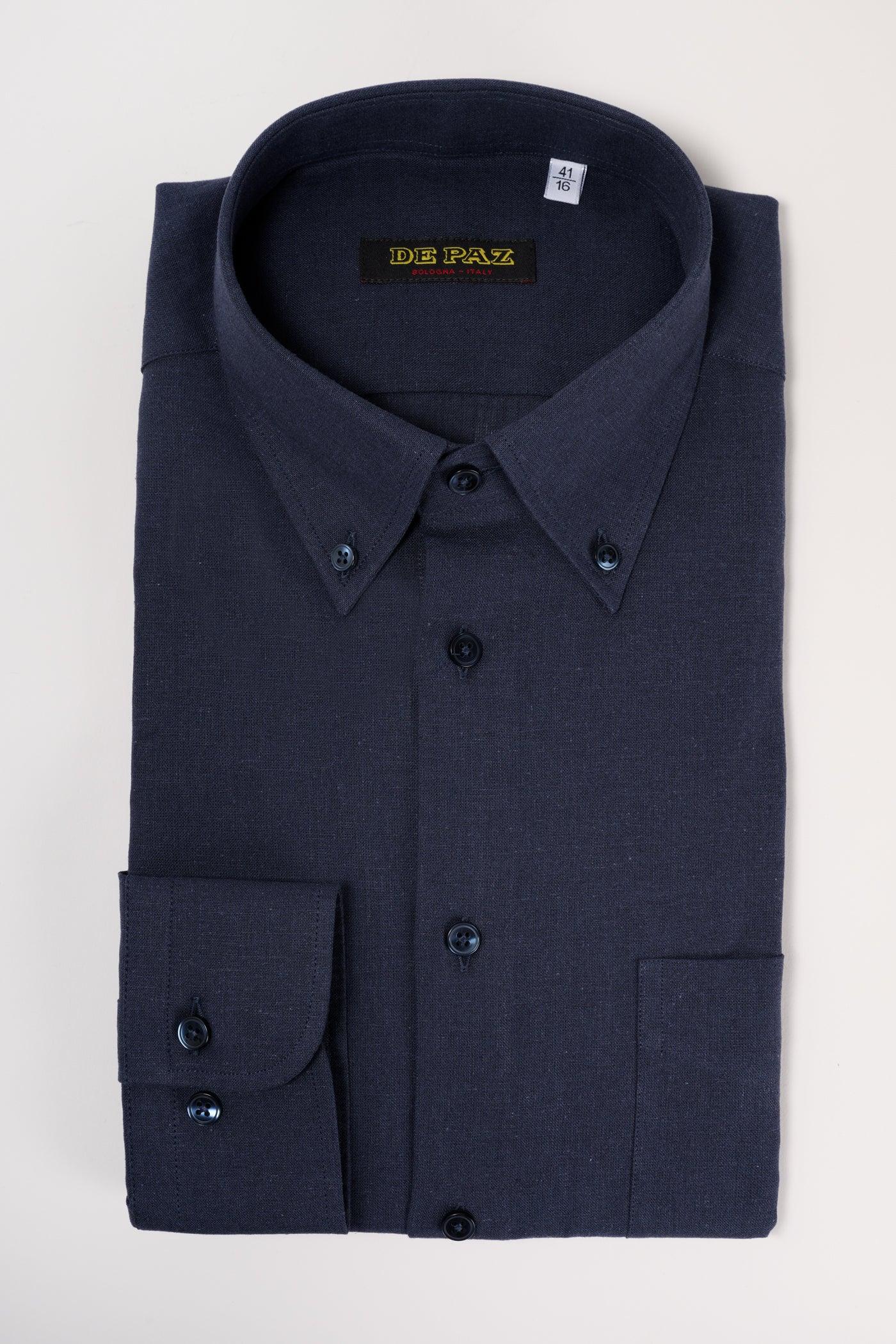 Button down lino/cotone - DE PAZ