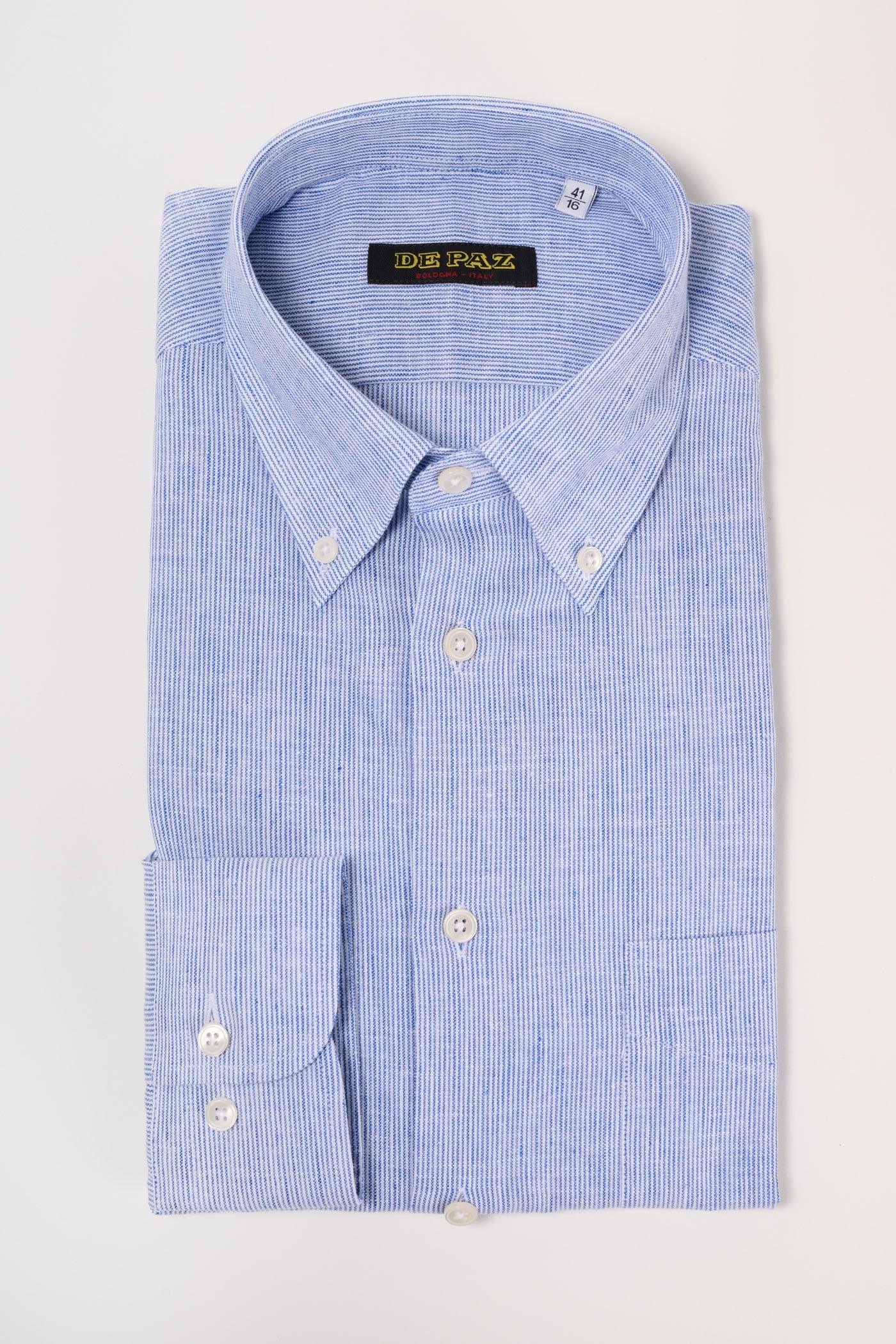 Button down lino/cotone - DE PAZ