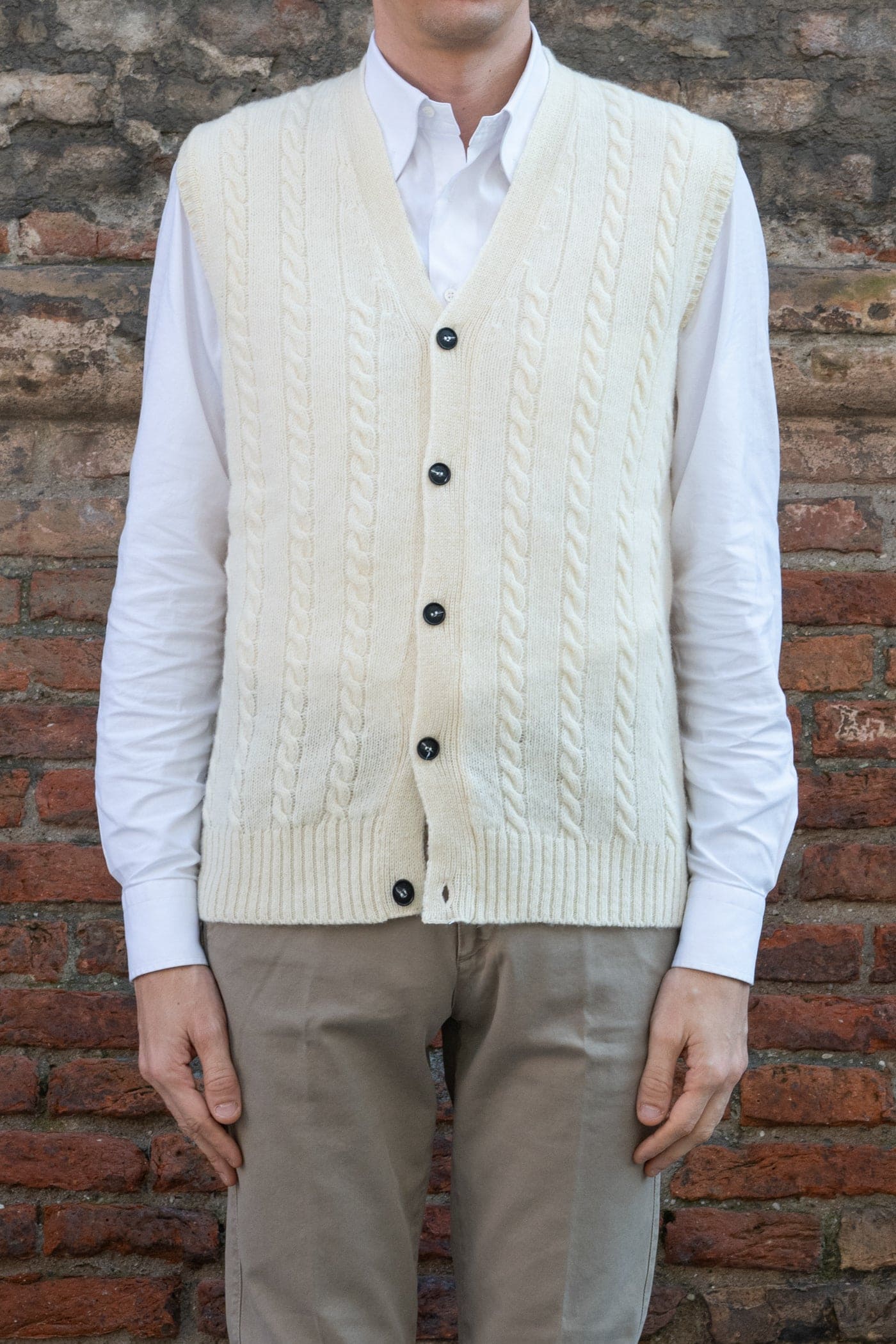 Shetland gilet bottoni