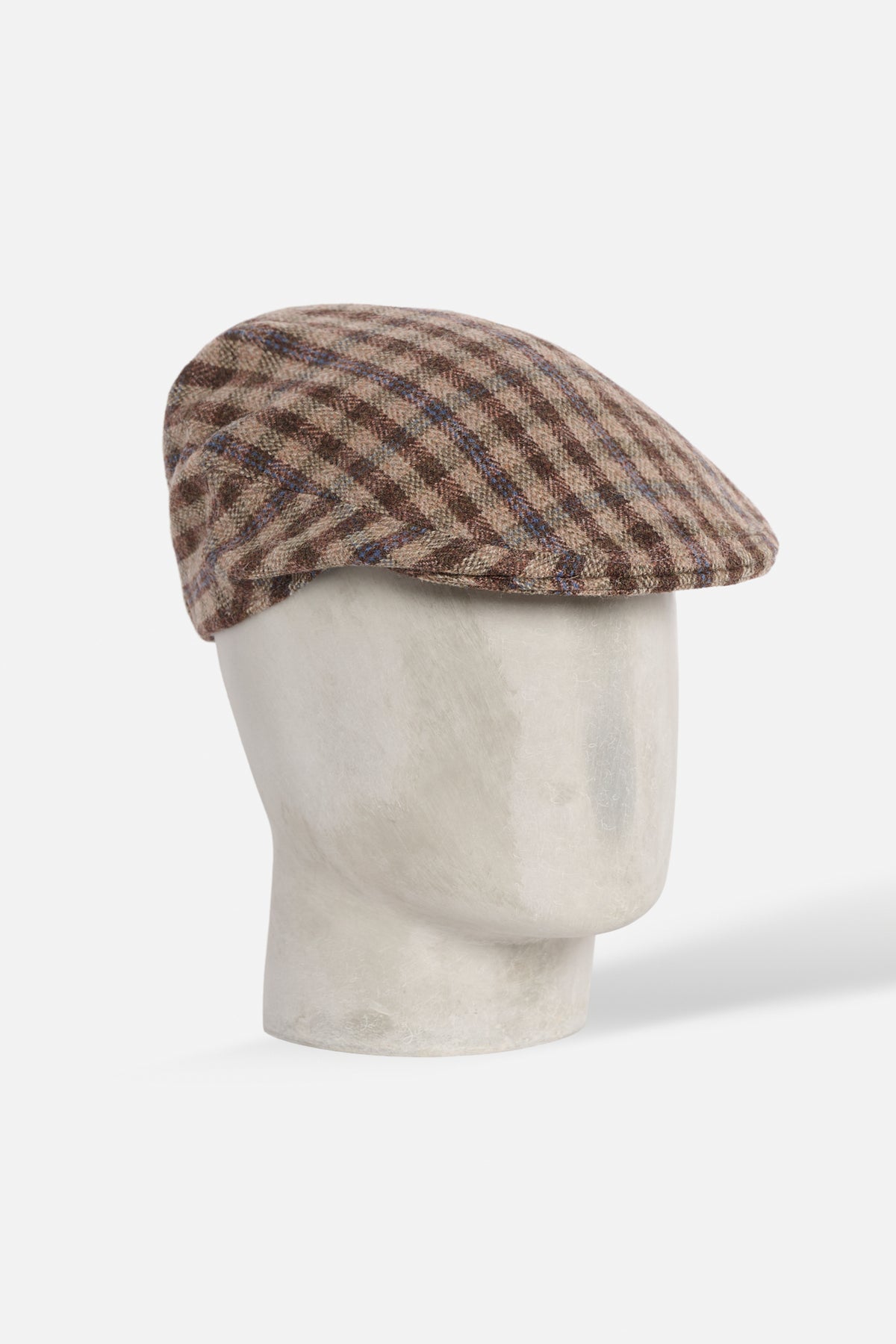 De Paz Original Cap in Saxony Tweed beige a quadri