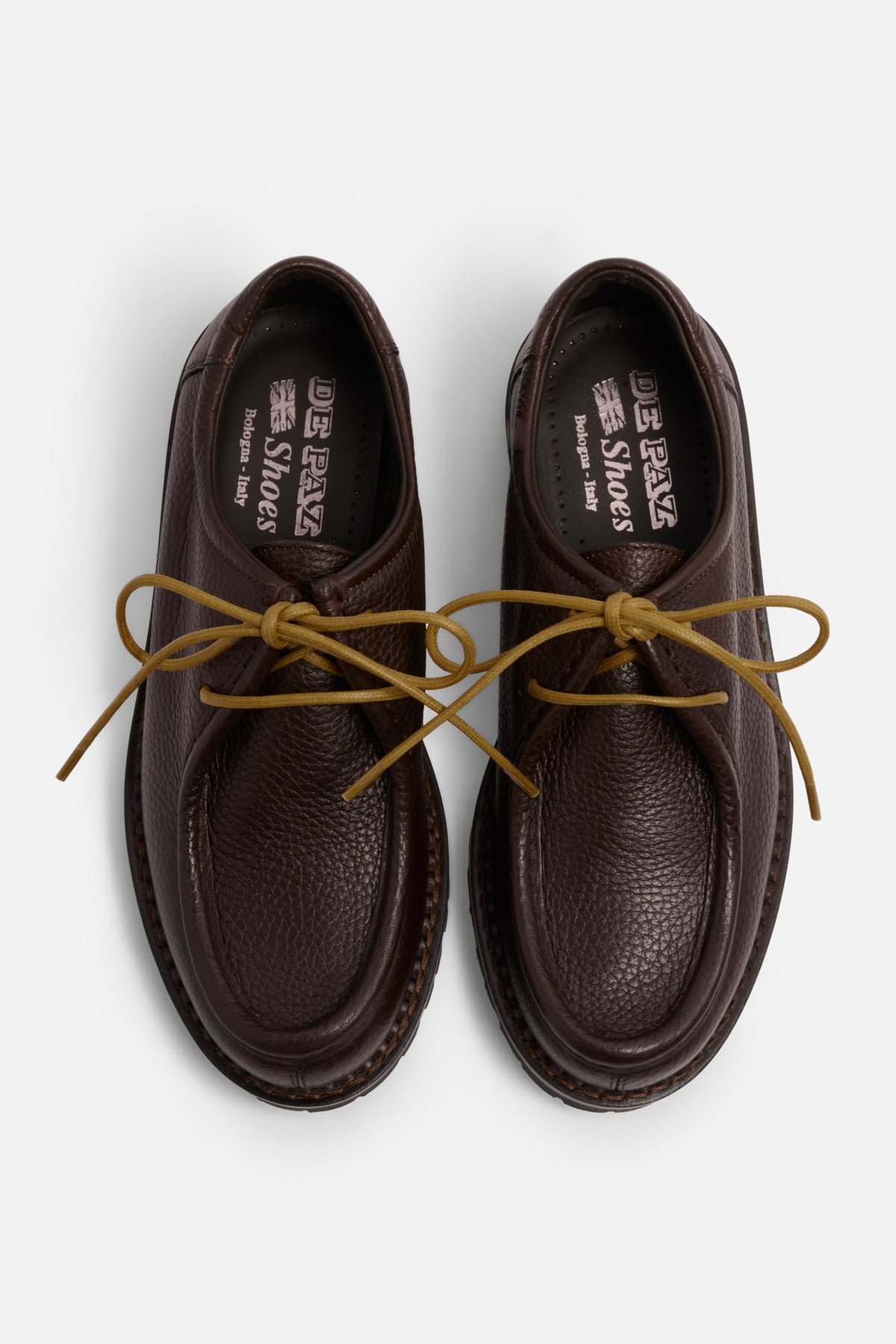 De Paz Shoes in Pelle Martellata - Marrone