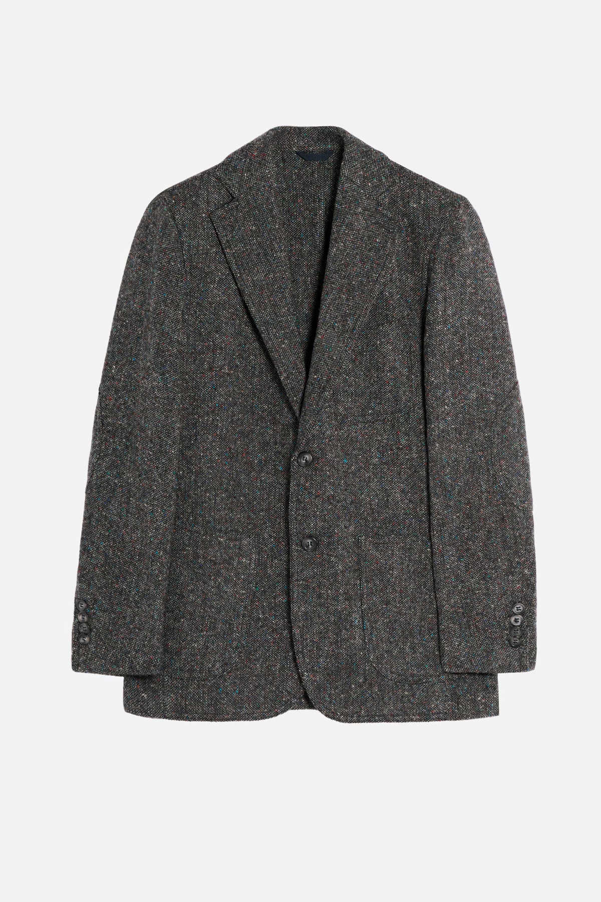 Giacca a Camicia De Paz in Donegal Tweed grigio
