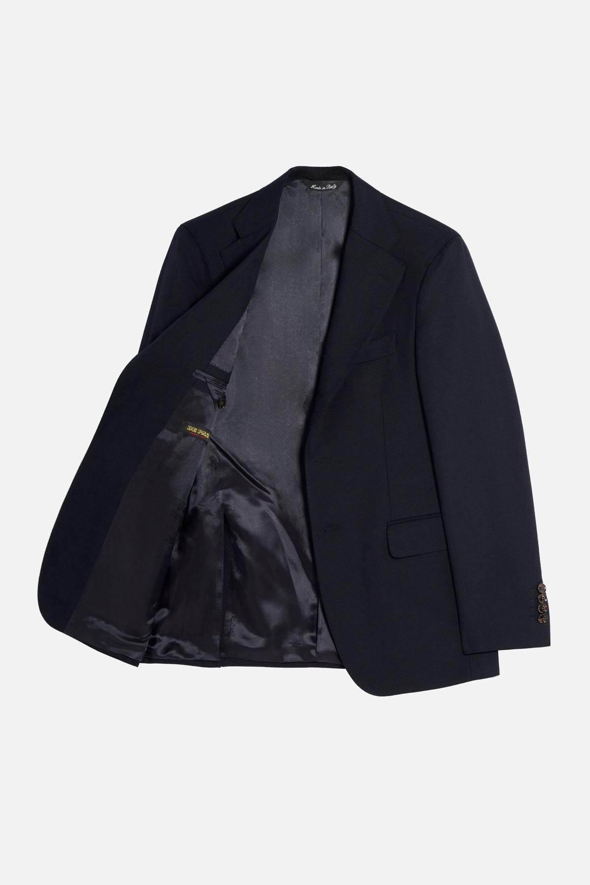 Giacca Foderata in Lana Hopsack – Blu Navy