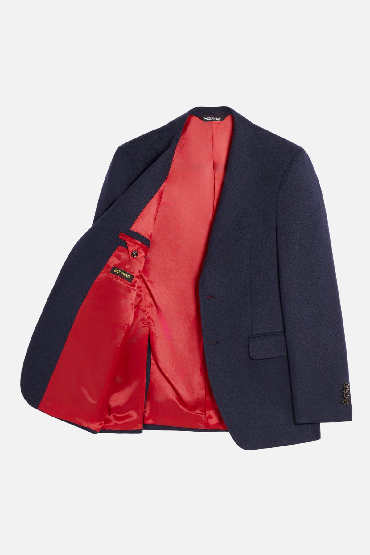 Giacca Foderata in Shetland – Blu Navy