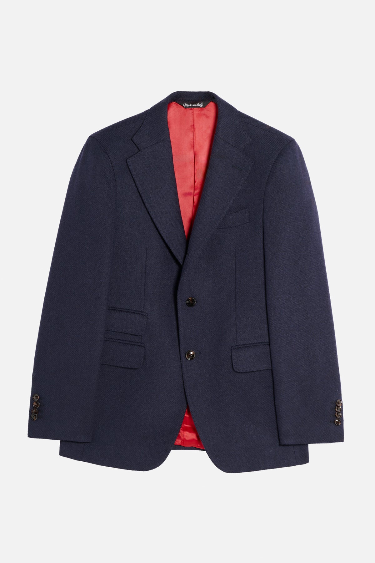 Giacca Foderata in Shetland – Blu Navy