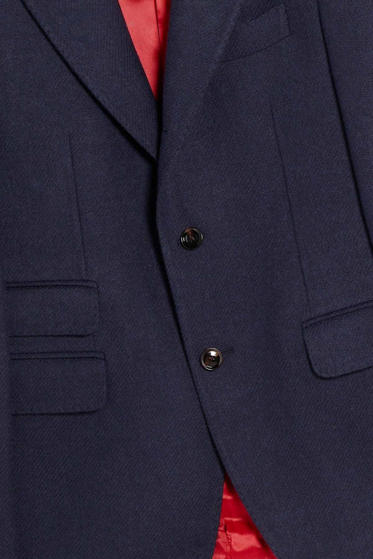 Giacca Foderata in Shetland – Blu Navy