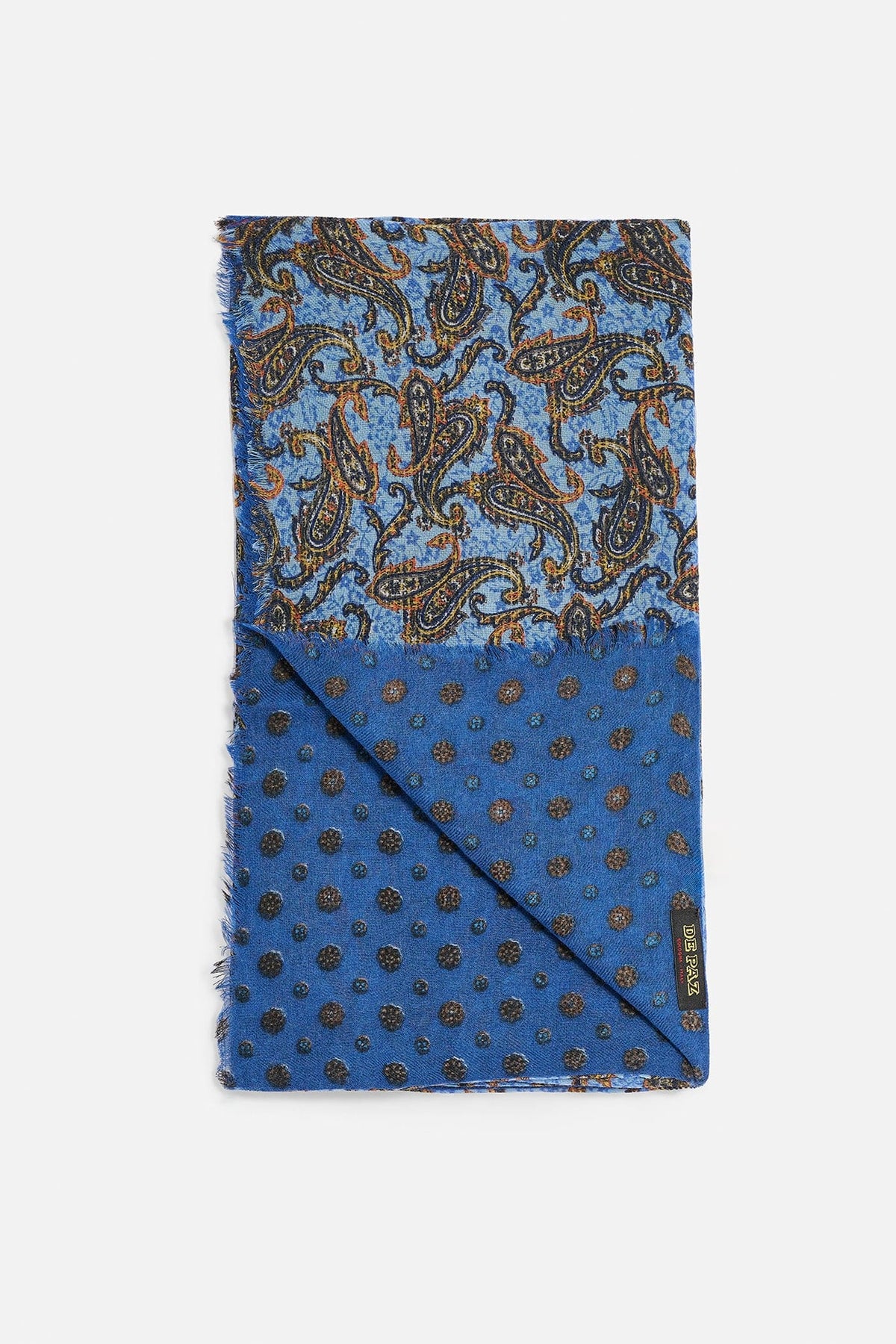 Stola Lana Double Face - Blu
