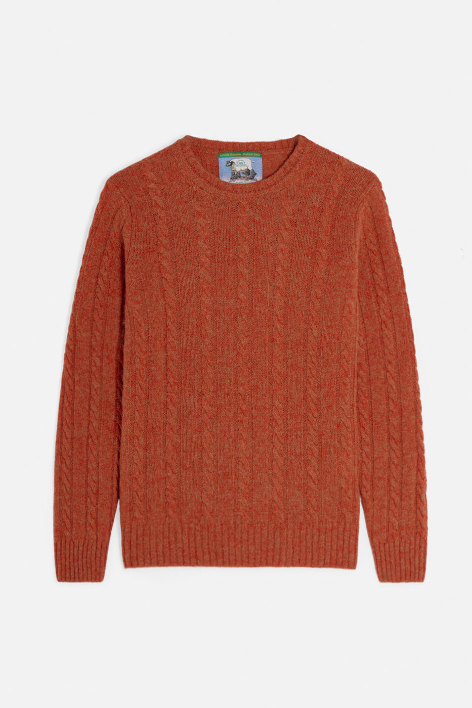 Girocollo Treccia Shetland - Arancione