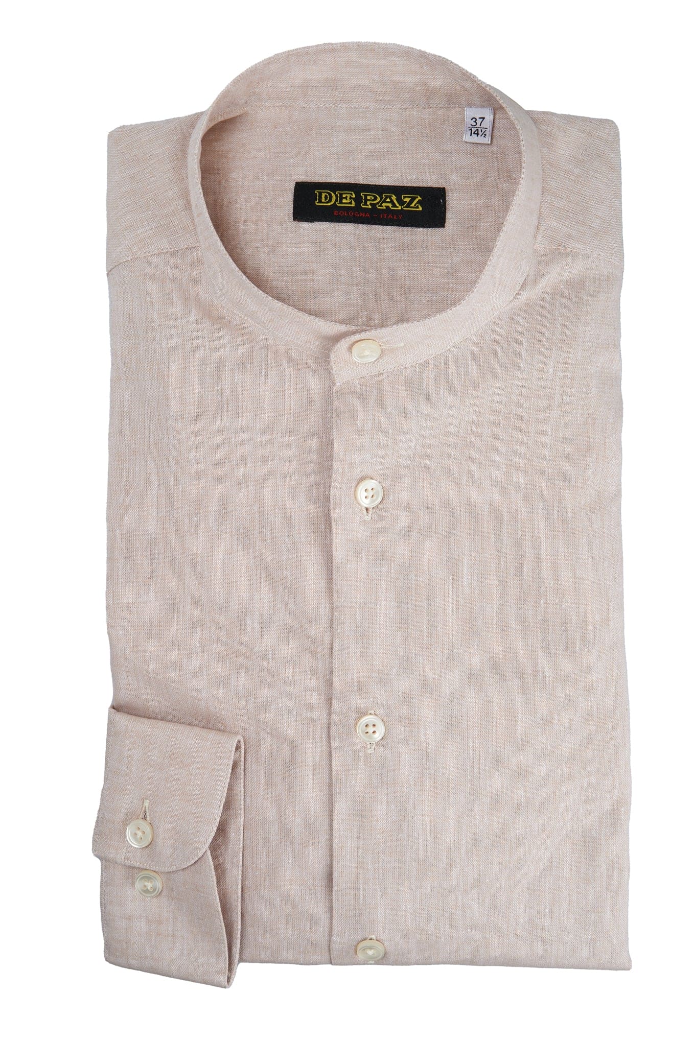 Mandarin Collar lino/cotone