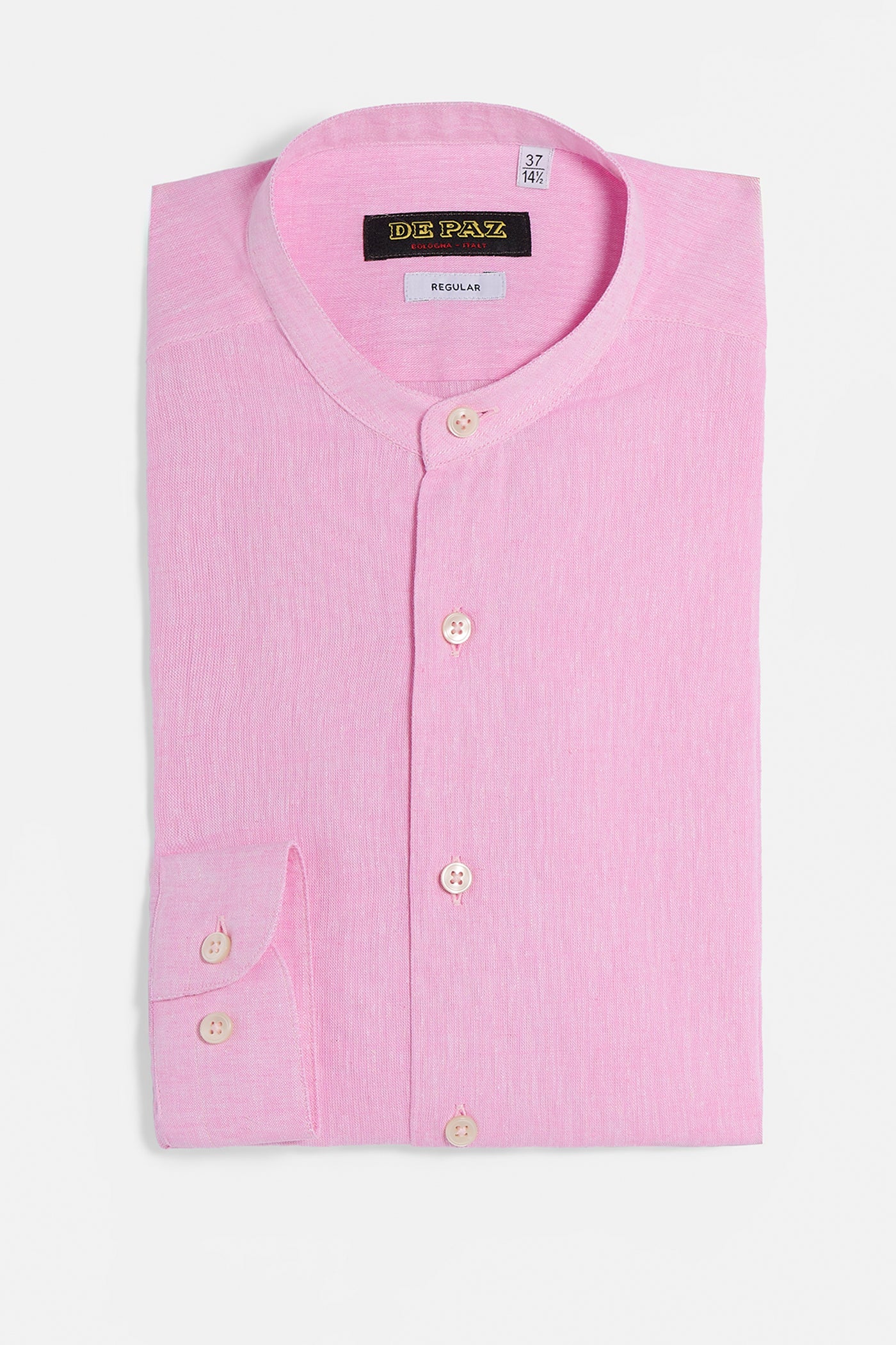 Mandarin Collar lino/cotone