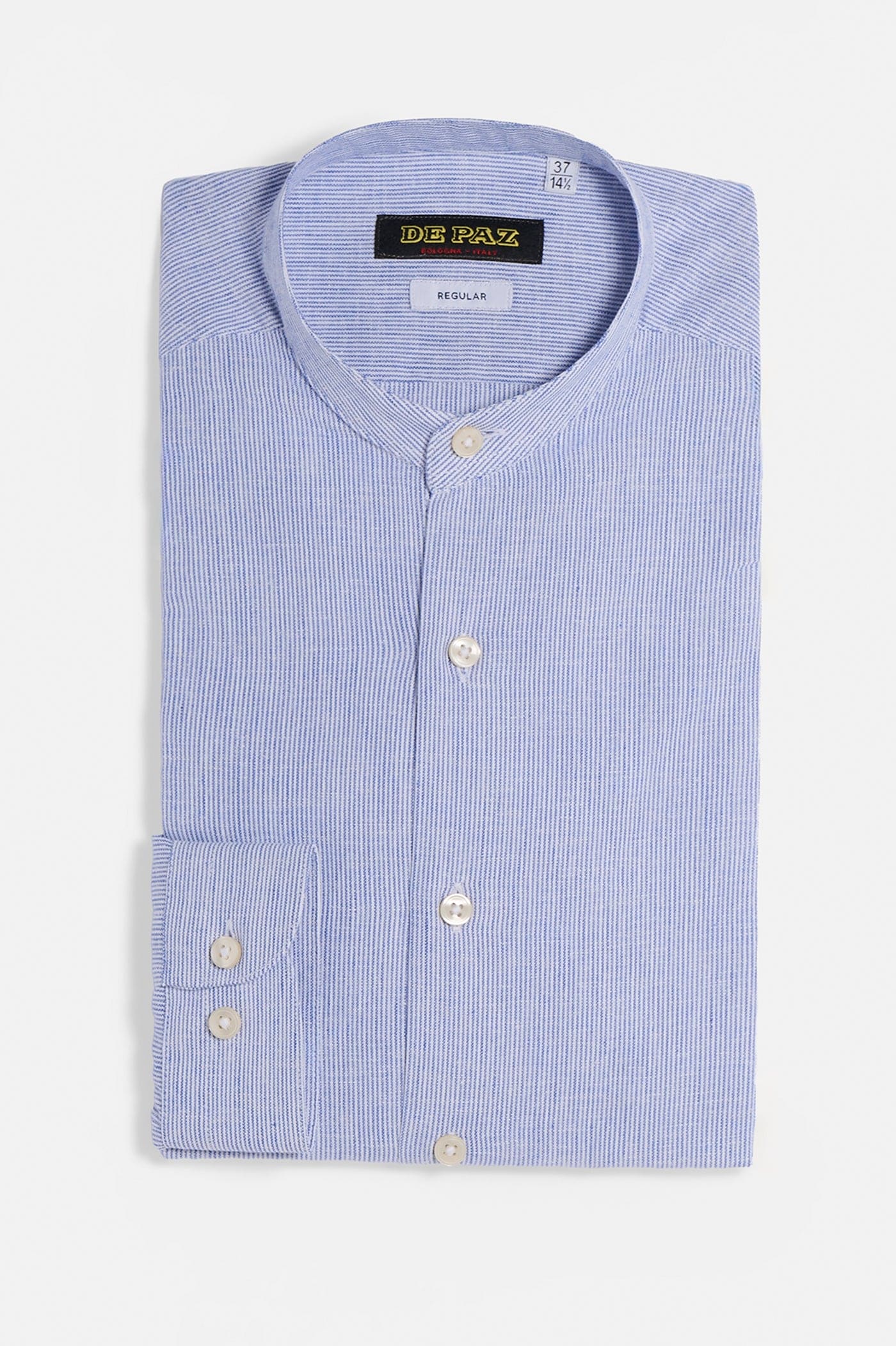 Mandarin Collar lino/cotone