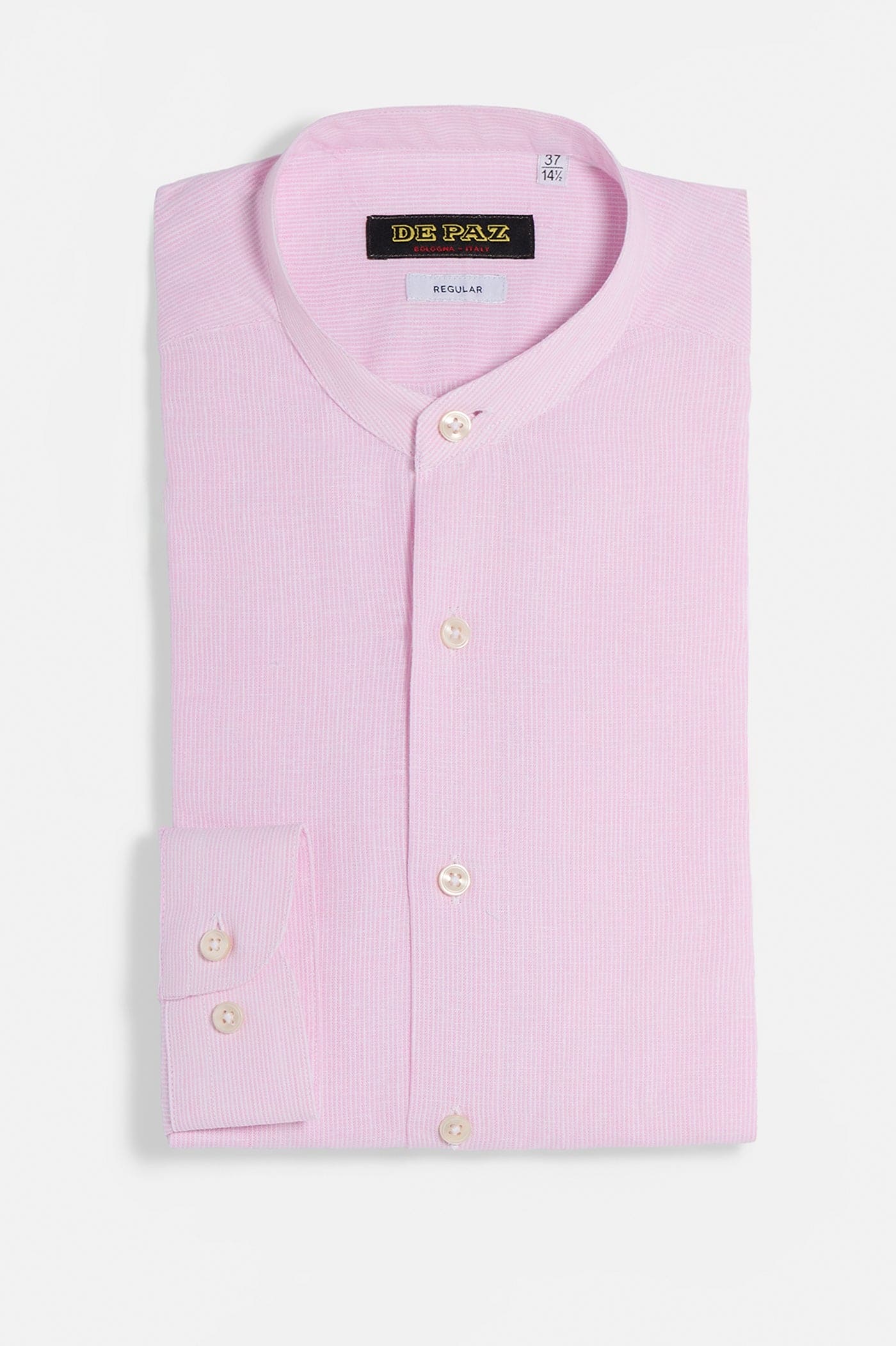 Mandarin Collar lino/cotone