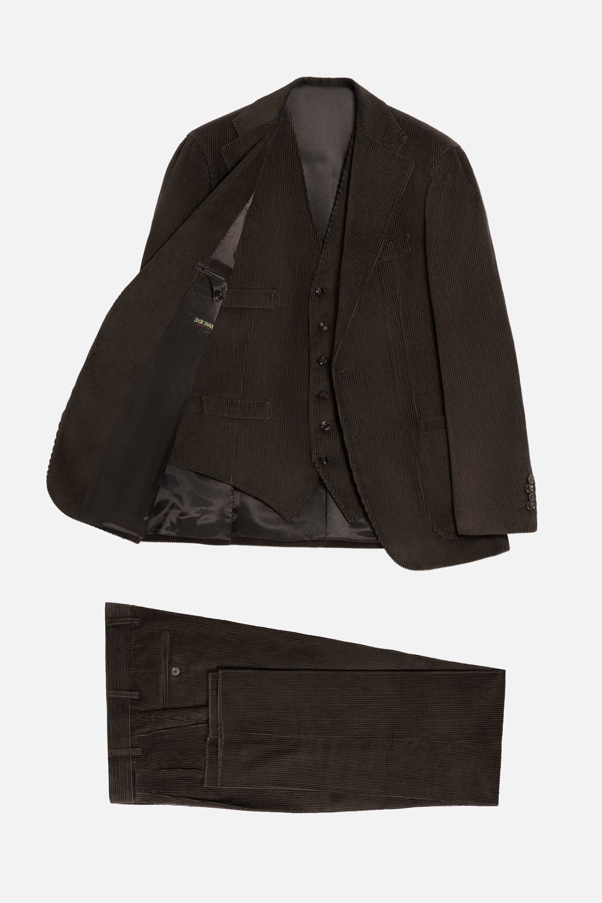 Abito con Gilet in Velluto – Marrone