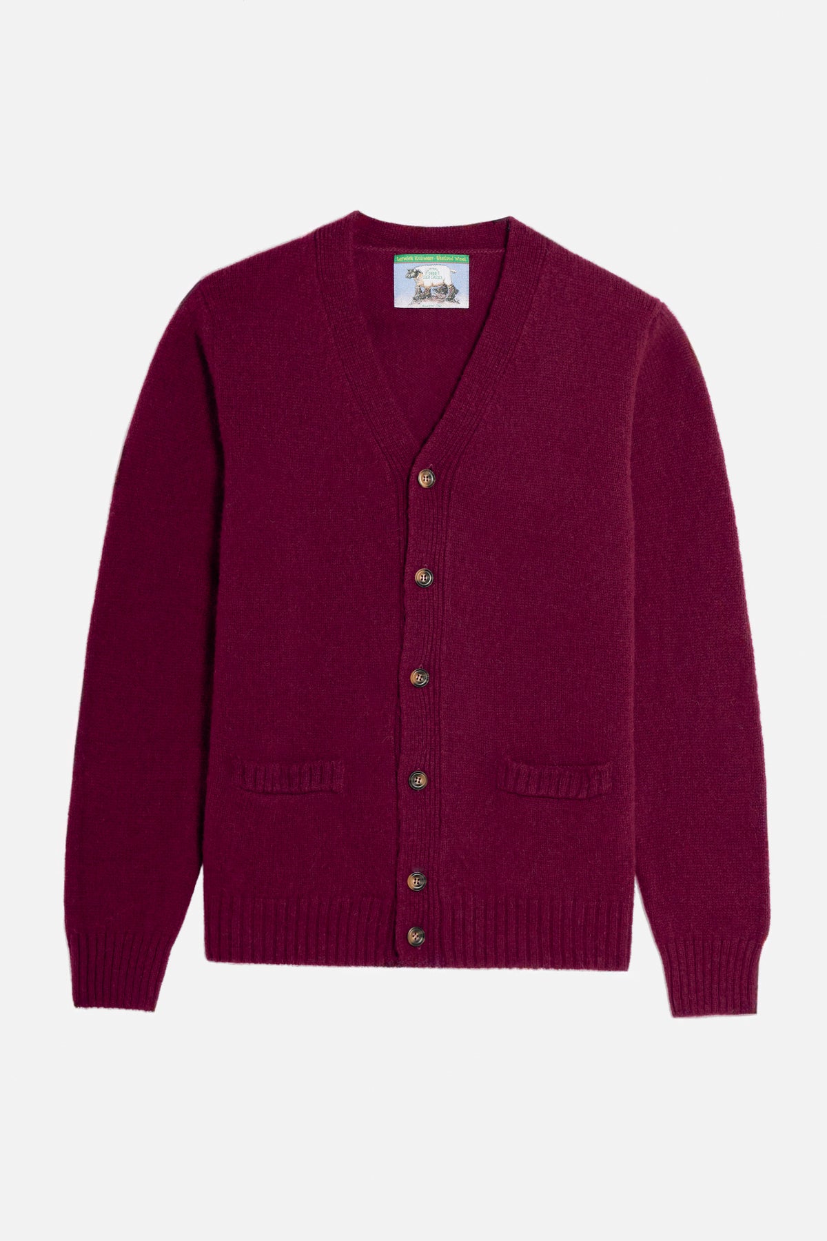 Cardigan Shetland - Bordeaux