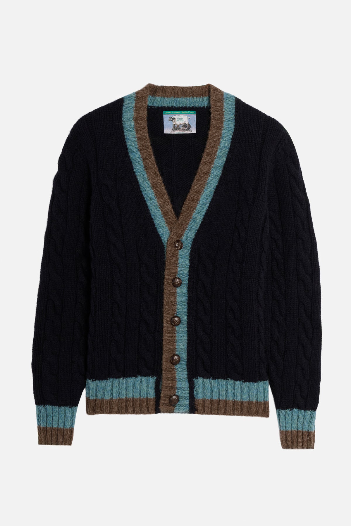 Cardigan 3 Ply Cricket Shetland