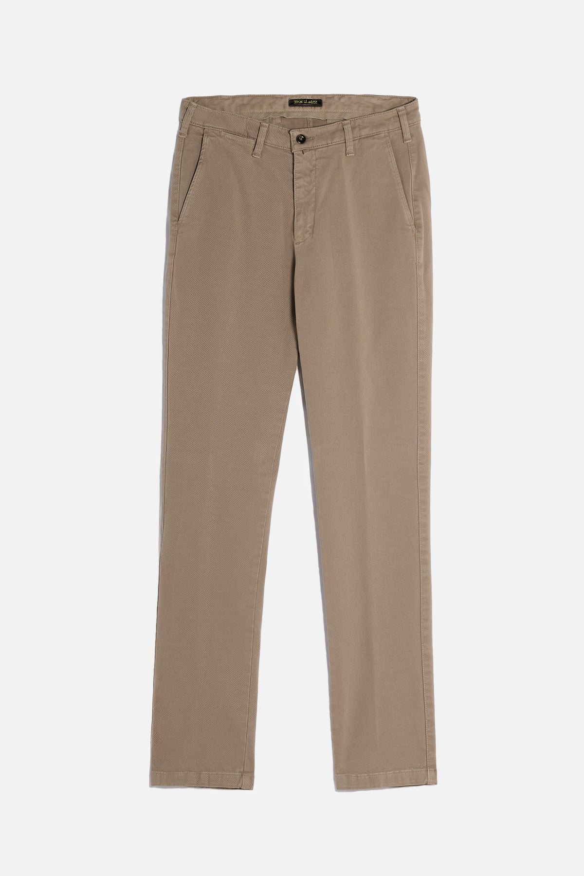 Pantalone Chinos De Paz in cotone invernale beige con gamba dritta