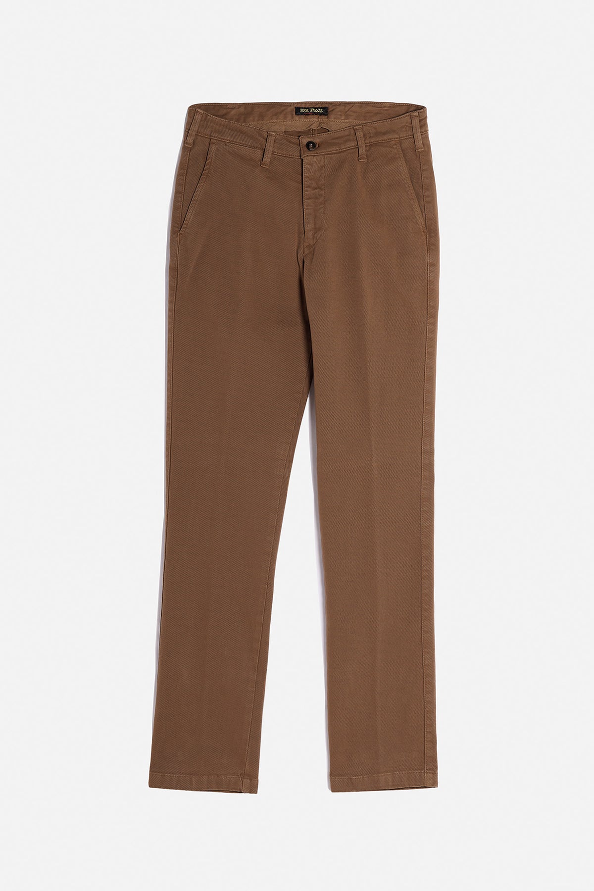 Pantalone Chinos De Paz in cotone invernale tabacco con vestibilità regolare