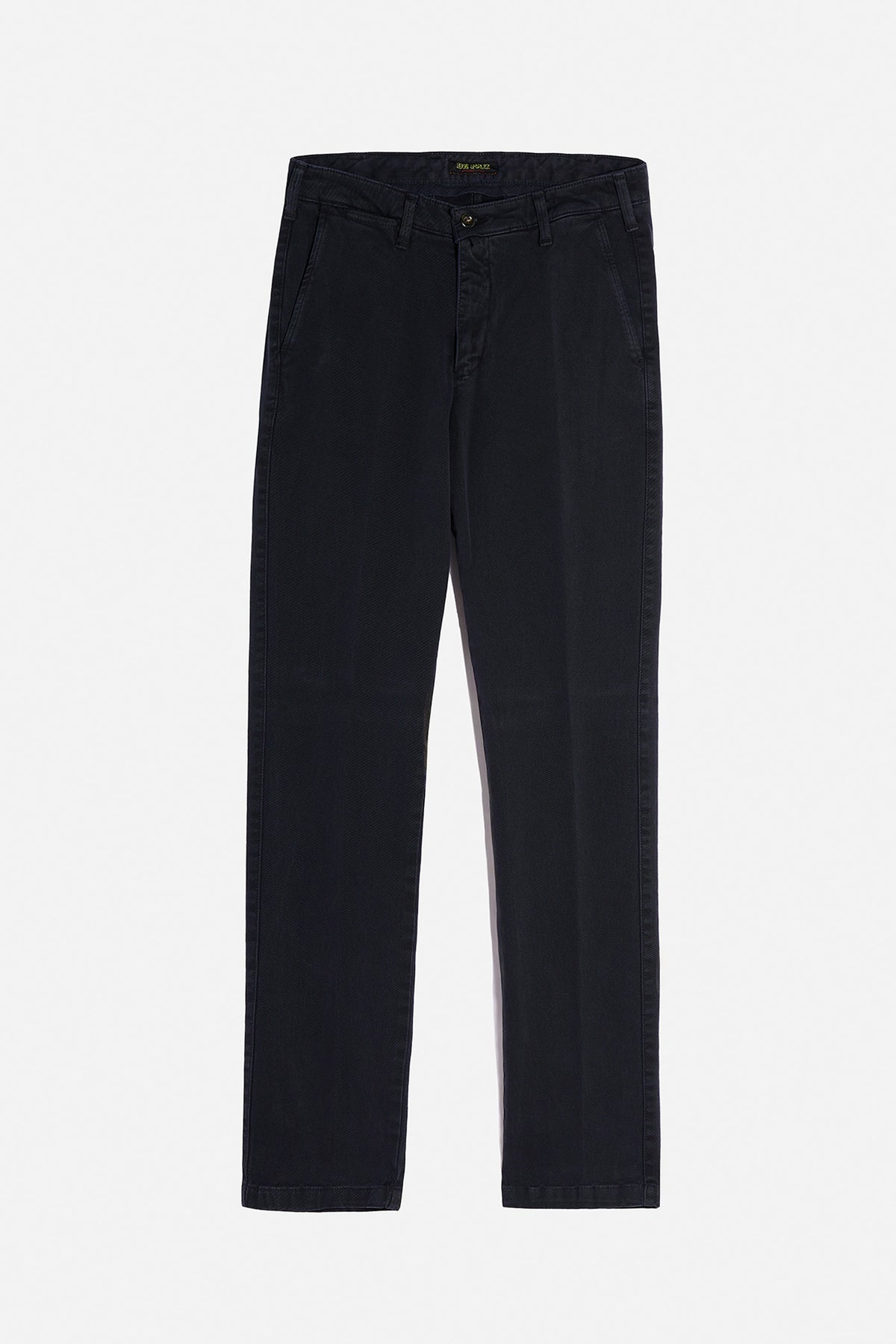 Pantalone Chinos De Paz in cotone invernale blu navy con gamba dritta