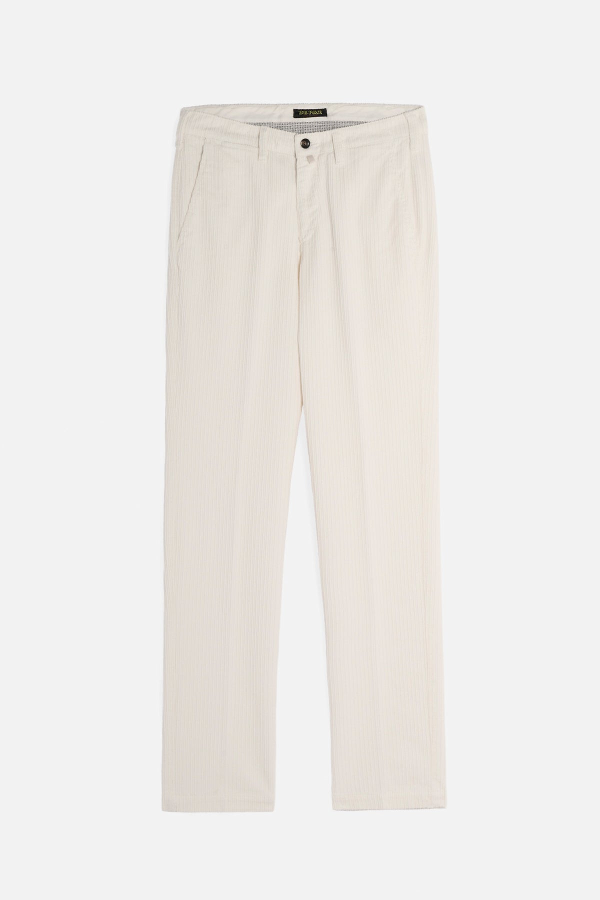 Pantalone Chinos De Paz in velluto bianco con vestibilità regolare