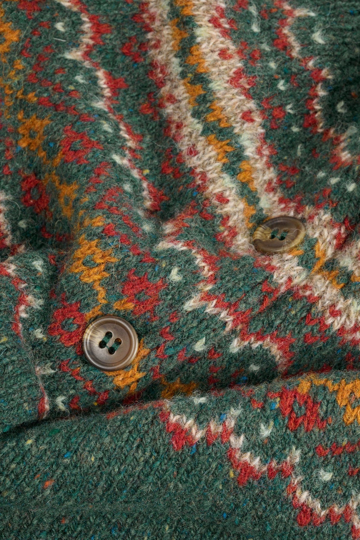 Cardigan donegal tweed yoke