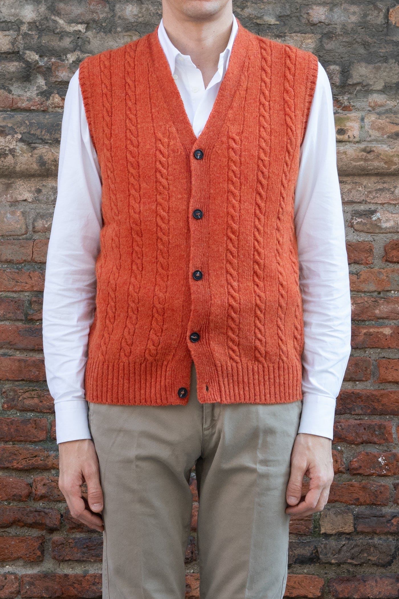 Shetland gilet bottoni