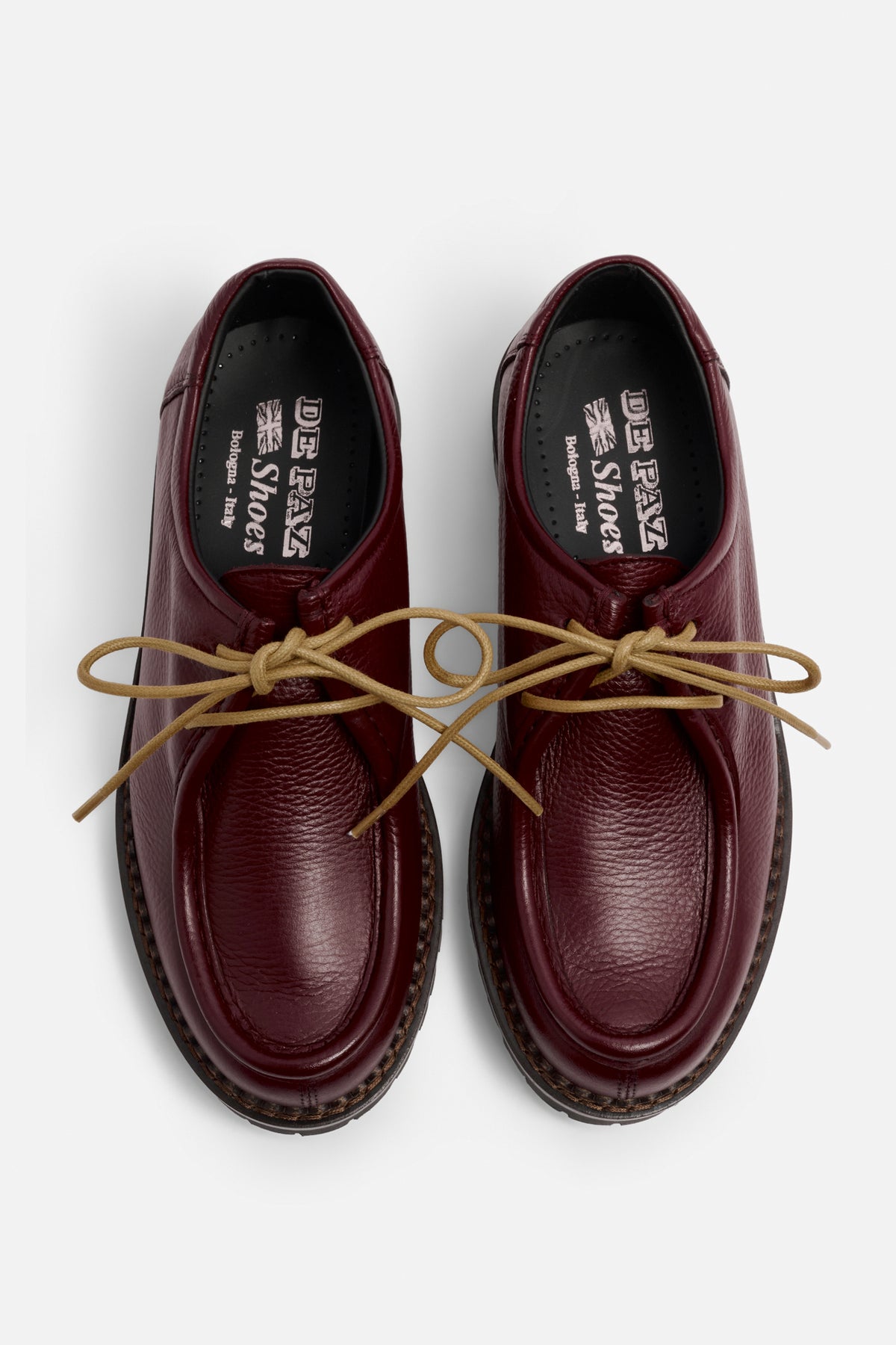 De Paz Shoes in Pelle Martellata - Bordeaux