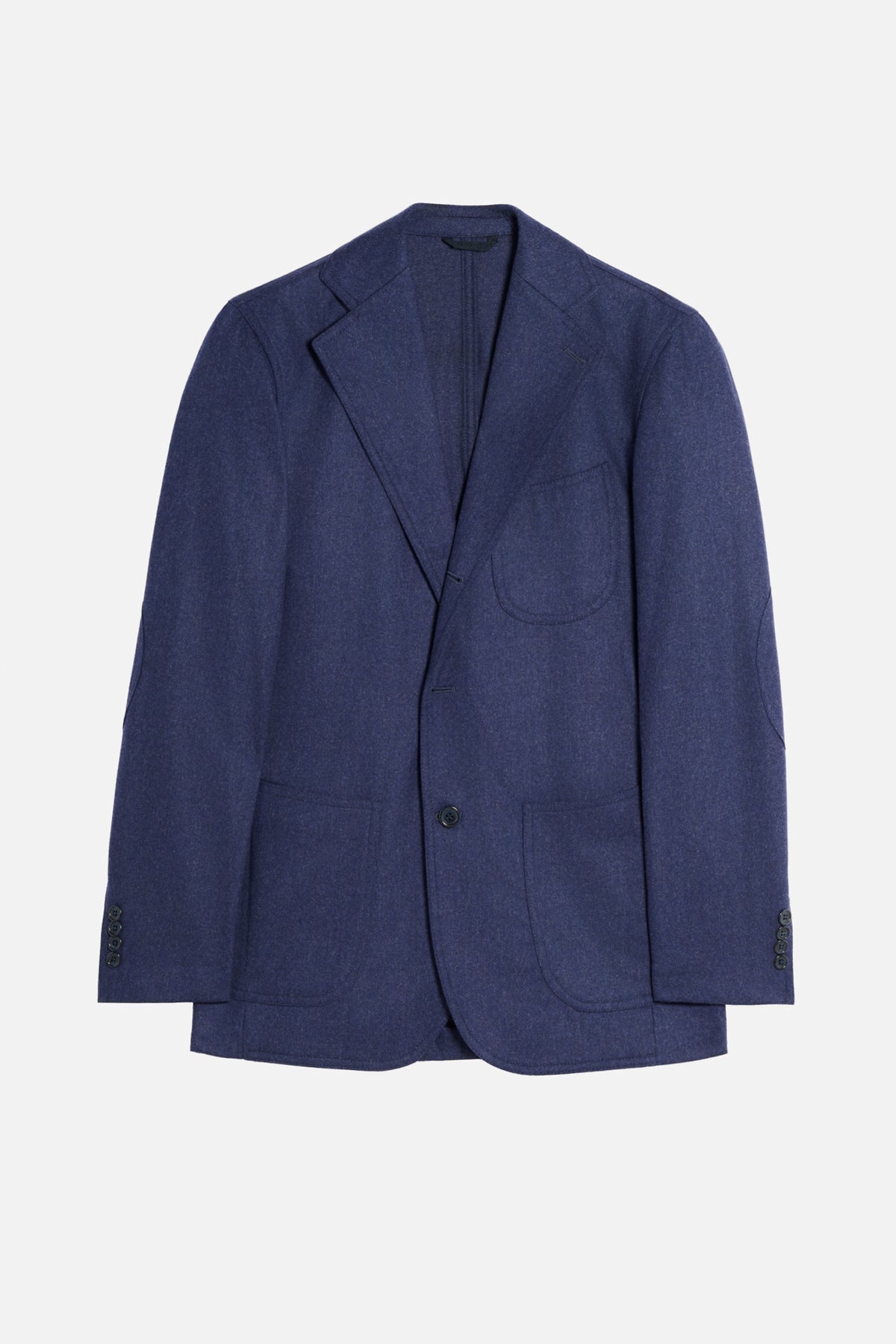 Giacca a Camicia De Paz in flanella di lana blu